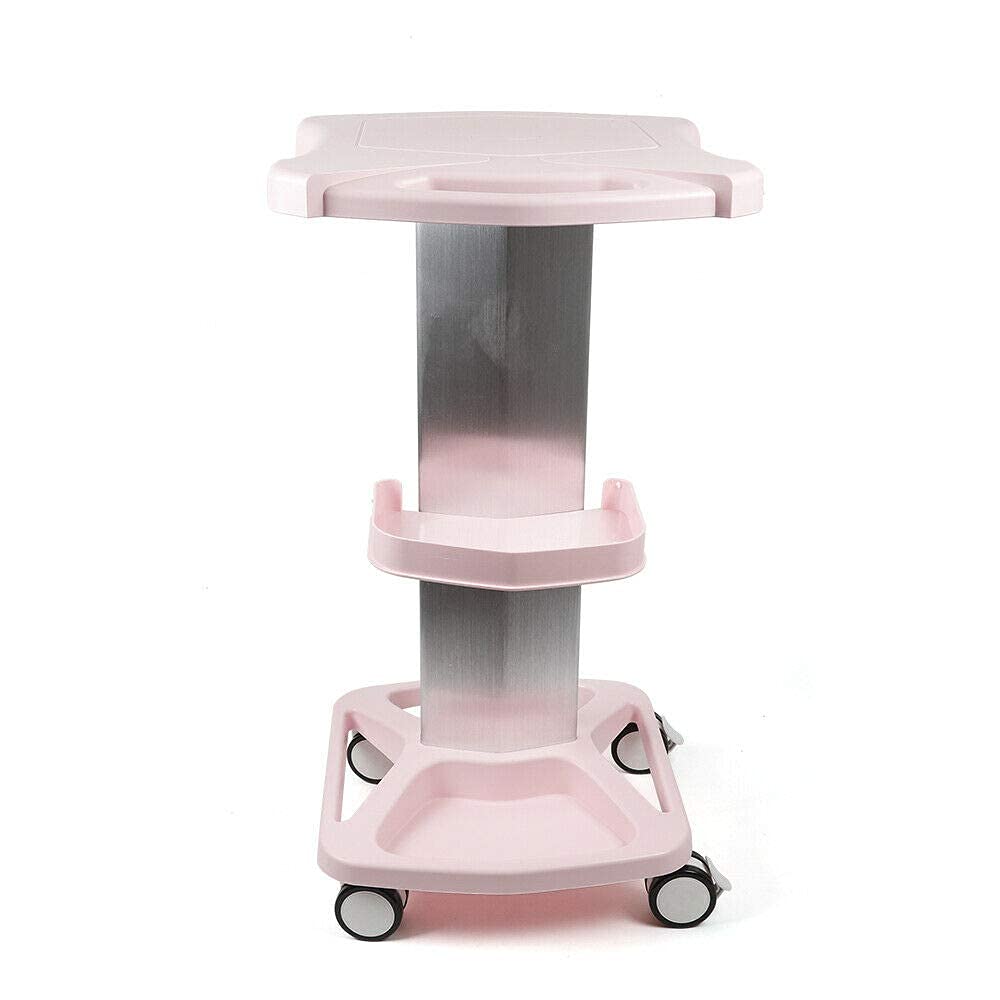 Professional Salon Medical Trolley - Rolling Hair Cart with Instrument Tray | Mobile Beauty Storage Stand for Hair Stylists & Spa Services | Pink Beauty Tool Organizer | Perfect for Salon, Spa & Home Hair Care