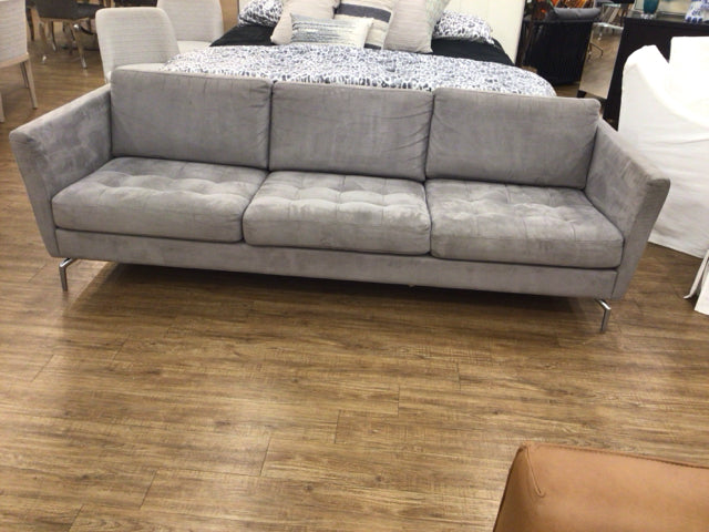 Bo Concept Osaka Greg Upholstered Sofa - Modern Fabric Sectional Couch for Living Room, Lounge & Office (Gray) | Comfortable Contemporary Furniture for Home Decor