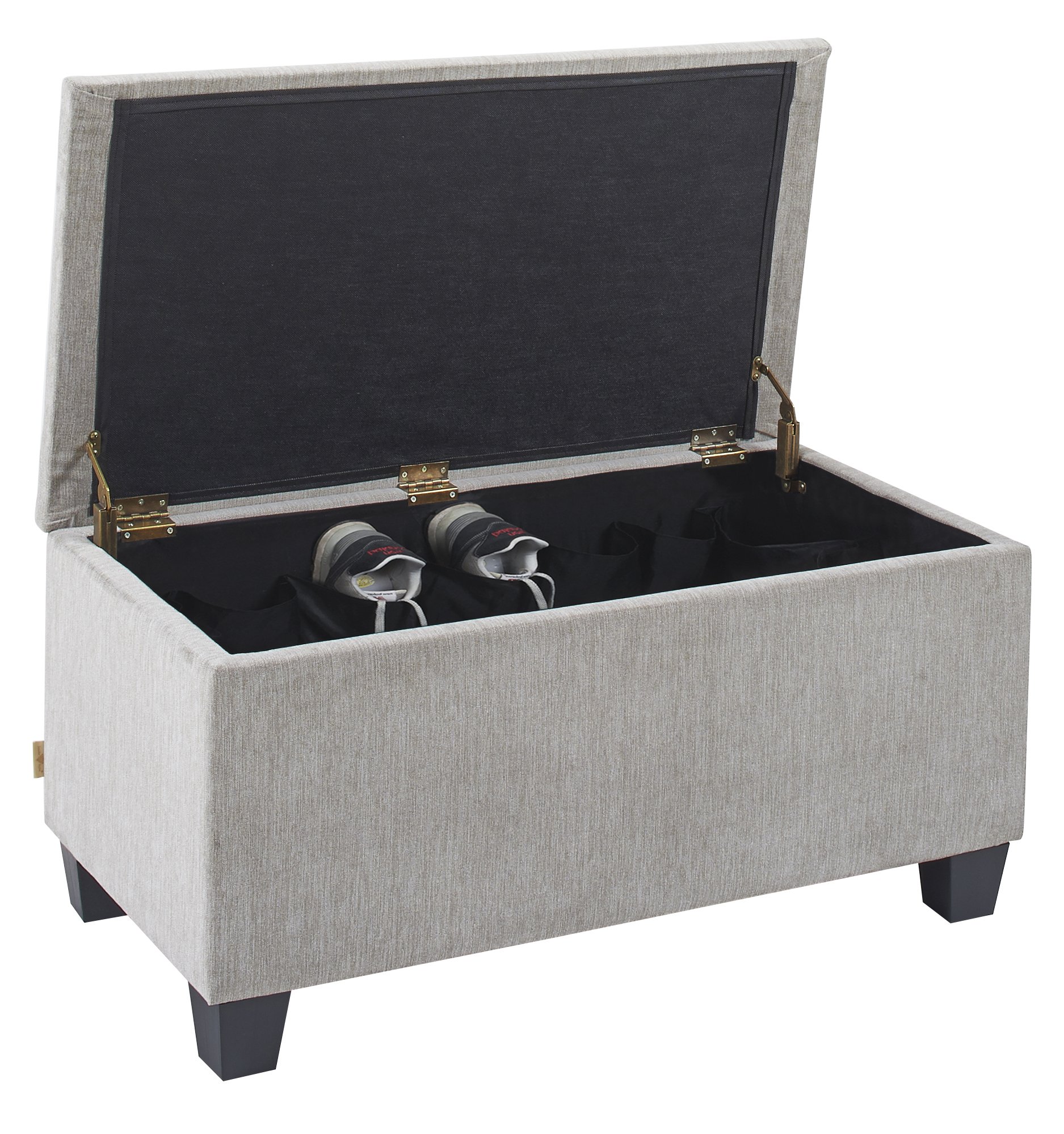 Jennifer Taylor Home Hand Tufted Storage Entryway Bench - Silver Grey | Hallway Seating with Storage | Perfect for Entryway, Mudroom & Bedroom Organization