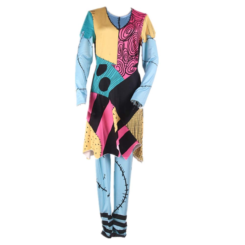Halloween Anime Sally Skye Classic Costume for Adults - Sky Blue Carnival Performance Outfit for Cosplay, Halloween Parties & Themed Events