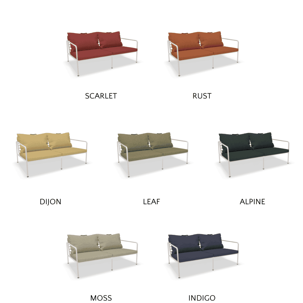 AVON Outdoor Lounge 2-Seater Sofa Set - Waterproof Patio Furniture for Garden, Poolside & Backyard Relaxation