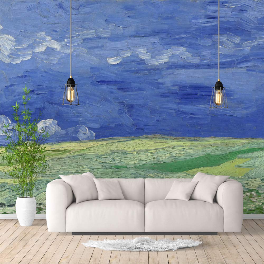 IDEA4WALL Van Gogh Starry Night Wall Mural - Large Removable Peel and Stick Wallpaper (66x96 inches) for Bedroom, Living Room & Office Decor | Famous Painting Art Stickers