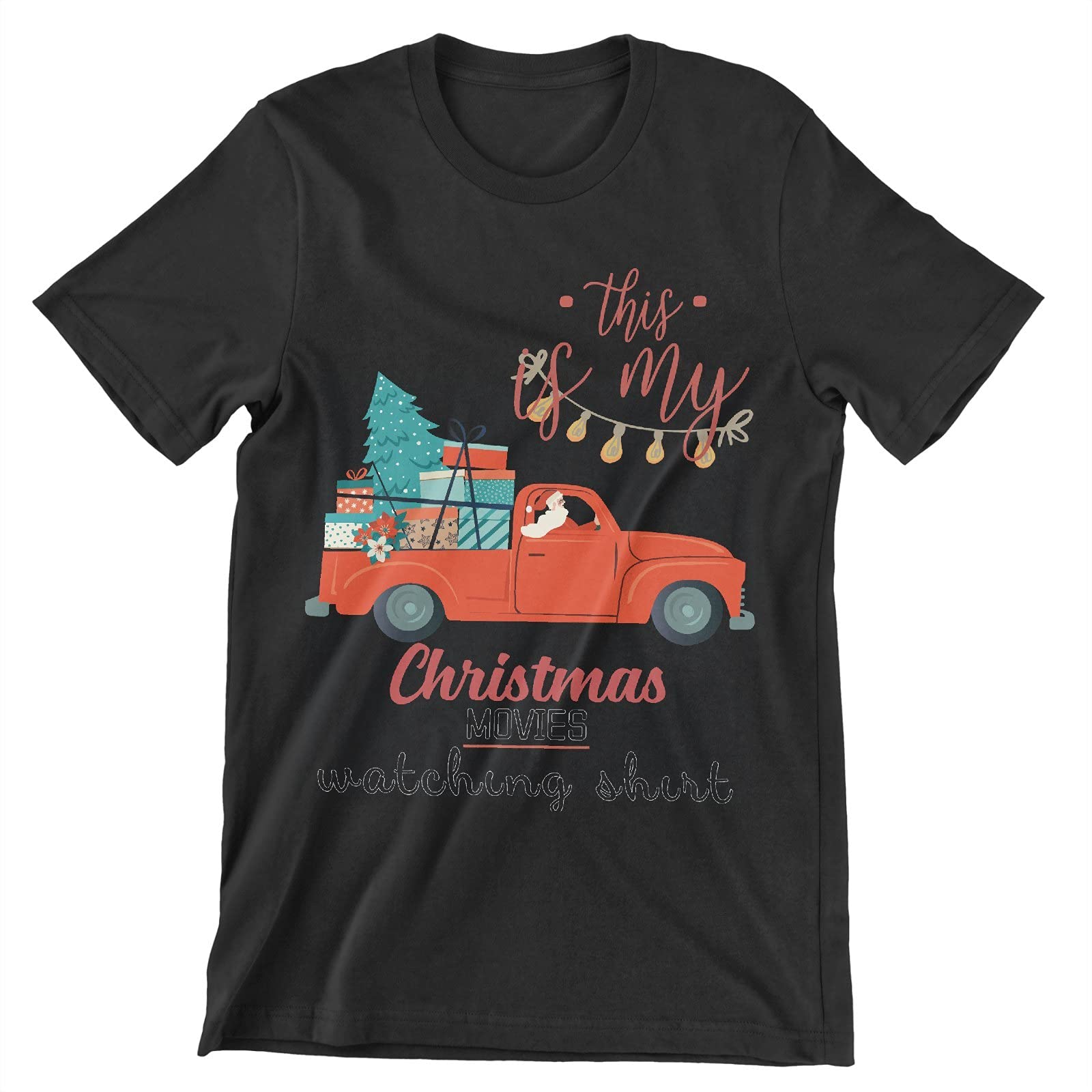 Anavatapta Funny Christmas Movies Watching T-Shirt - Unisex Cotton Tee for Men, Women & Kids - Perfect for Holiday Gatherings & Cozy Movie Nights