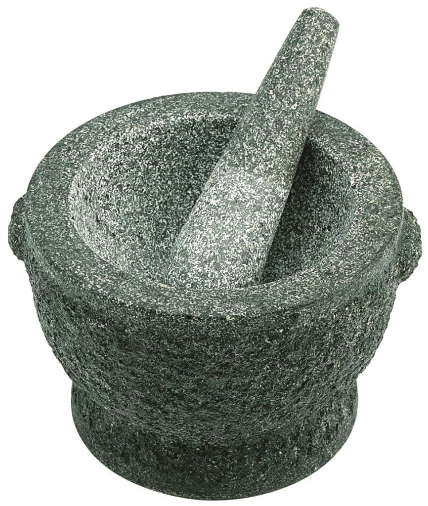Avanti 20cm Rough Green Mortar and Pestle Set - Natural Stone Spice Grinder for Herbs, Seeds & Garlic - Perfect for Cooking, Baking & Ayurvedic Remedies