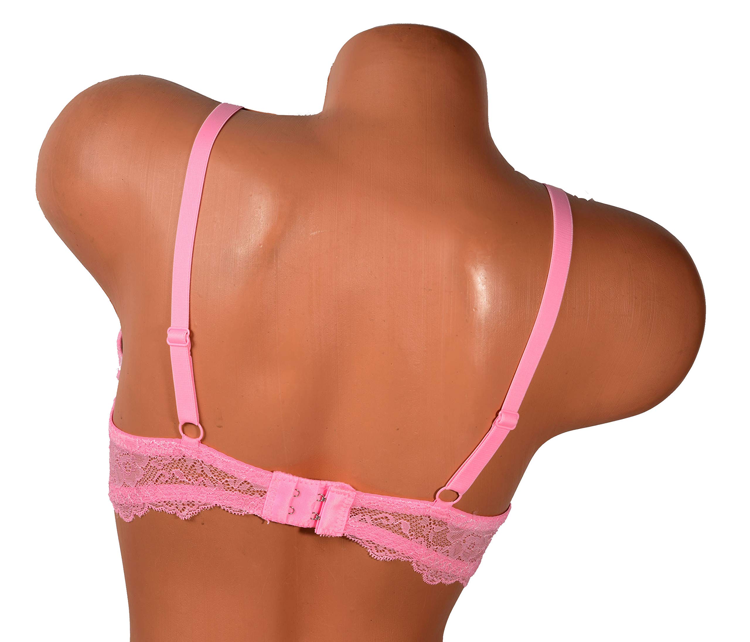 6 Pack Women's Push Up Lace Bras - B & C Cup Sizes - Comfortable & Sexy Underwear for Everyday Wear & Special Occasions