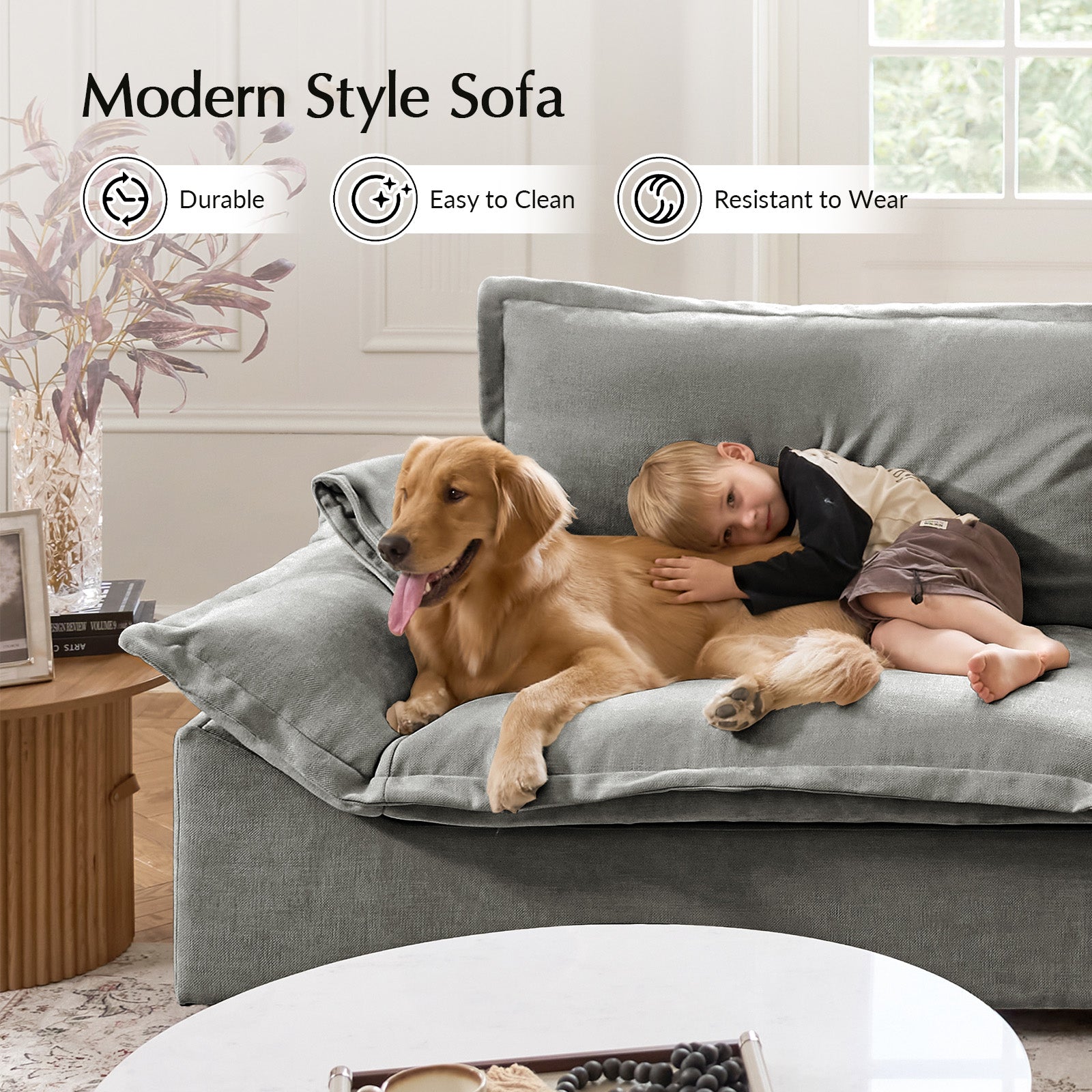 Fabiola Mini Sofa with Storage & Seamless Design - Compact Modern Loveseat for Small Spaces, Living Room, Bedroom or Dorm