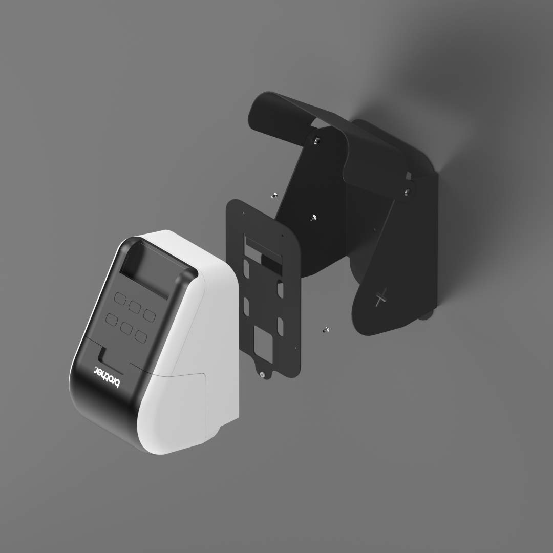 Wall Mount Bracket for Brother QL-810W/QL-820NWB/QL-820NWBc Label Printers - Secure Space-Saving Organization for Home Office, Warehouse & Retail Use