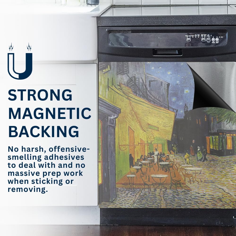 XOXO Magnetic Dishwasher Cover - Reusable 23.5”x26” Decorative Panel Decal for Kitchen Décor | Perfect for Home, Apartment & RV Dishwasher Front Panel Upgrade