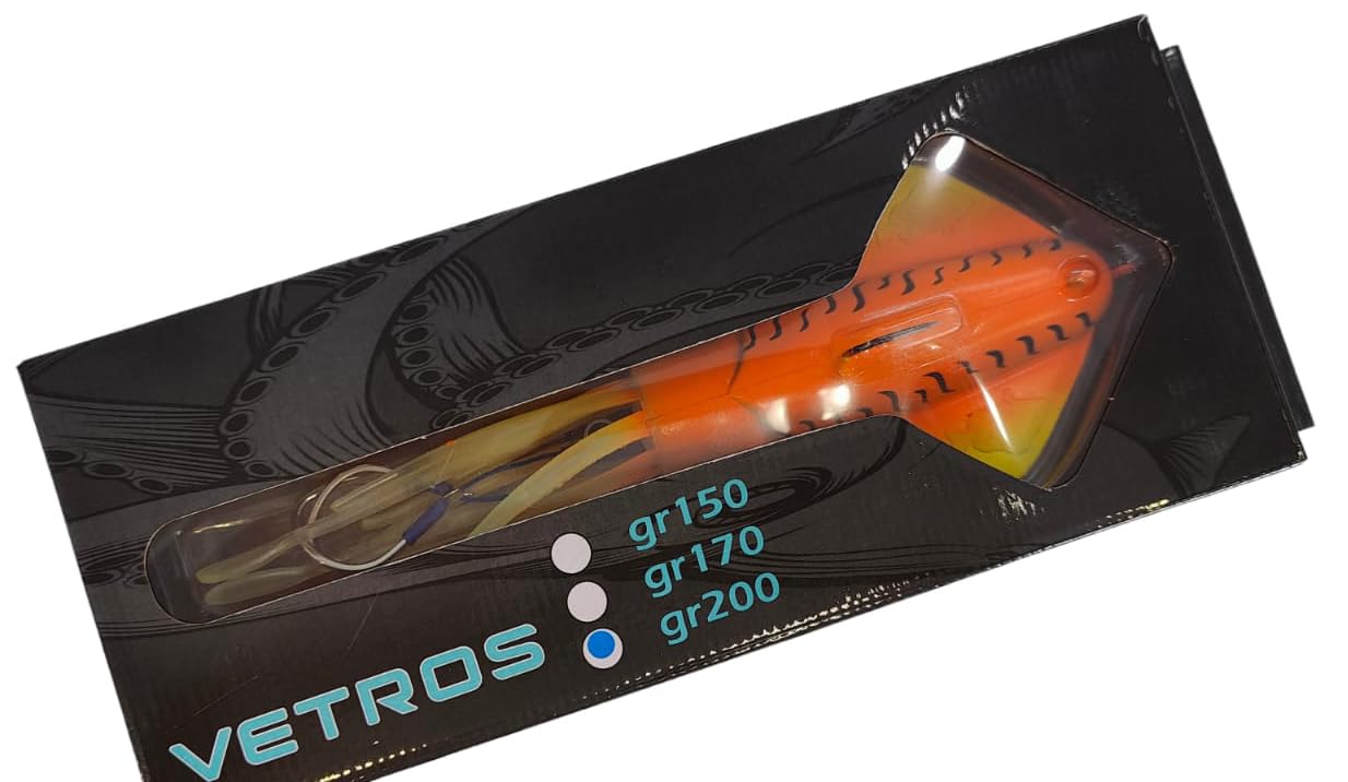 Premium VETROS PVC Squid Lures for Grouper, Snapper, Tuna & Amberjack Fishing - Saltwater & Freshwater Artificial Bait with Realistic Action - Perfect for Deep Sea, Offshore & Inshore Angling