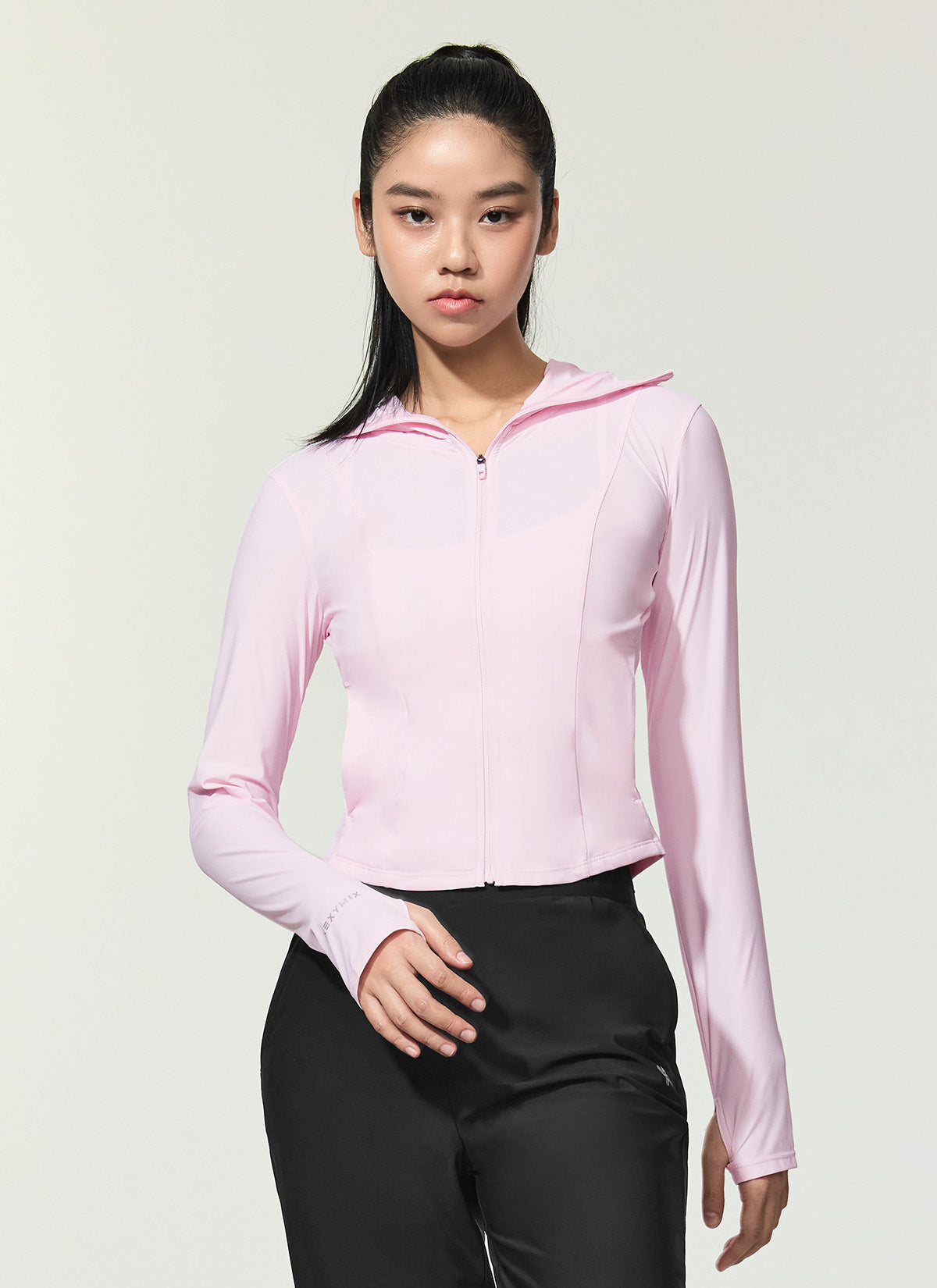 Lightweight Cooling Slim Fit Crop Hoodie Jacket for Women - Breathable Summer Workout & Casual Wear