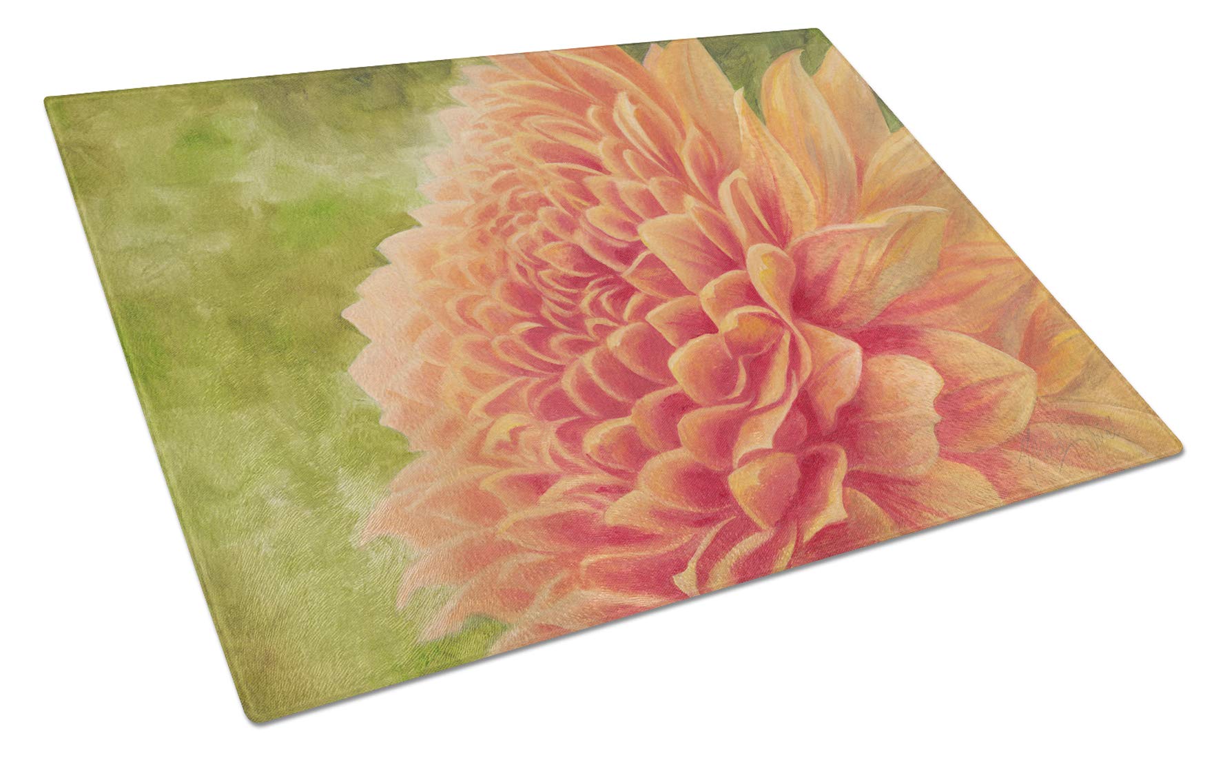 Floral by Malenda Trick Glass Cutting Board - Large Decorative Tempered Glass Kitchen Cutting & Serving Board - Perfect for Entertaining, Food Prep & Home Decor