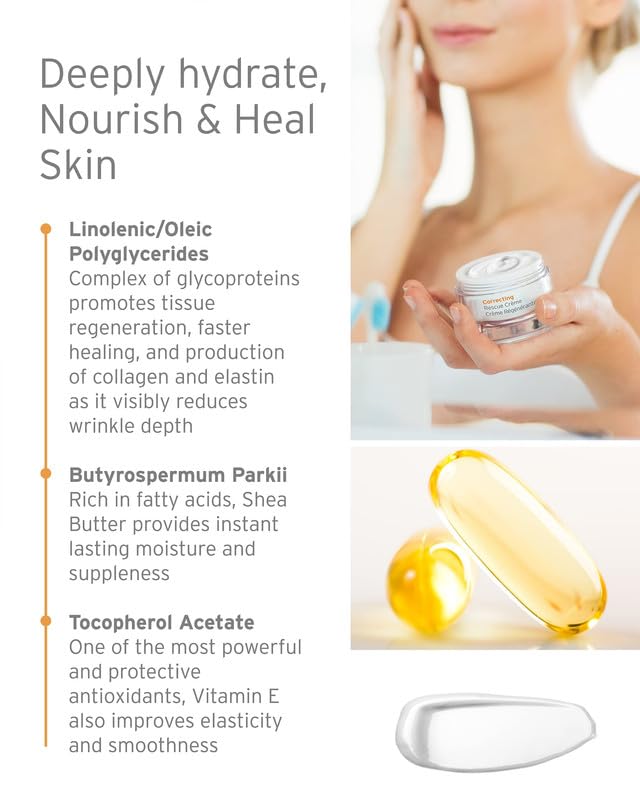 Kerstin Florian Rescue Creme - Hydrating Face Moisturizer for Dry Skin | Day & Night Cream to Boost Collagen & Elastin, Reduce Wrinkles | 1.7 fl oz | Perfect for Daily Skincare Routine & Anti-Aging Treatment