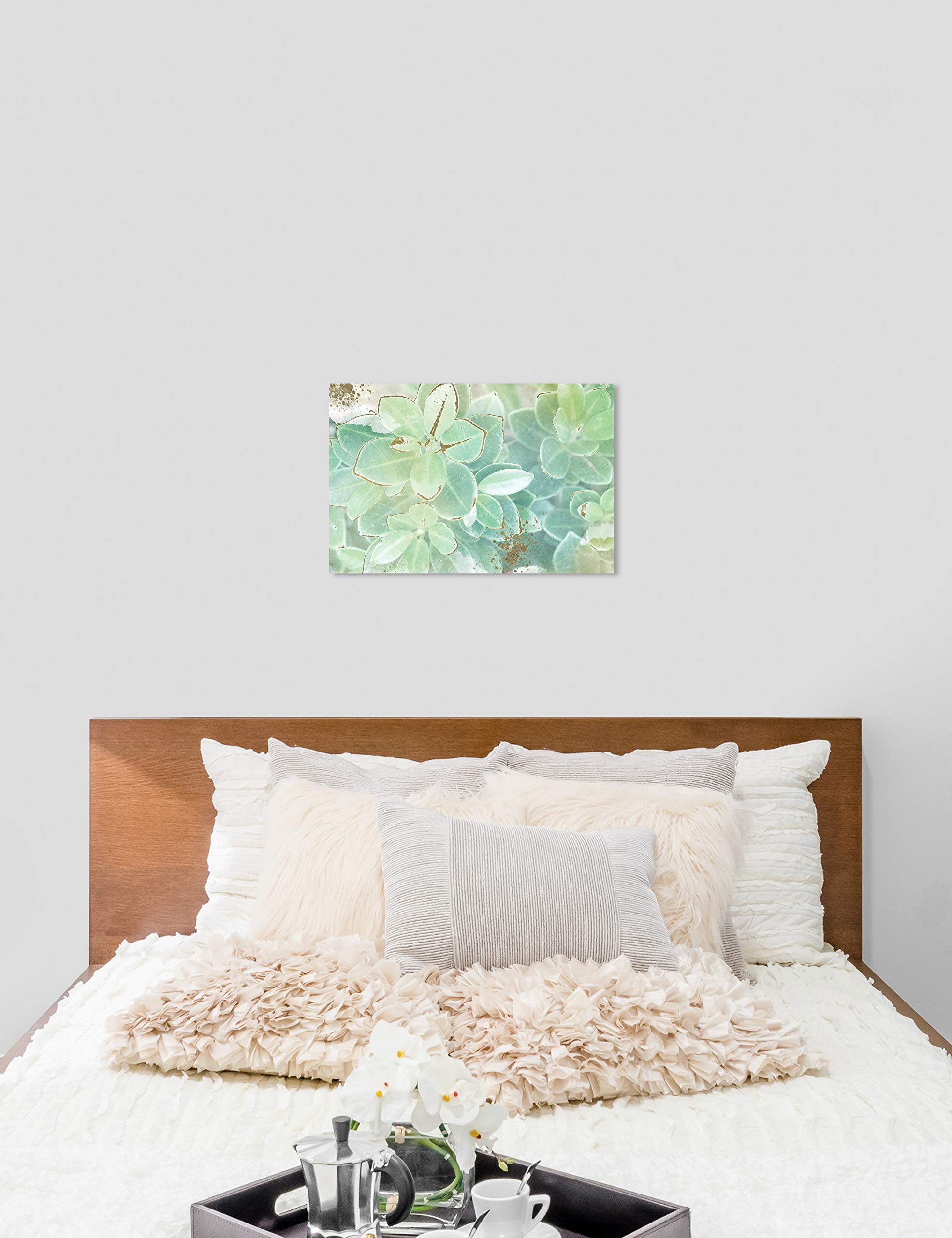 Soft Leaves Botanical Wall Art Canvas Print - 30