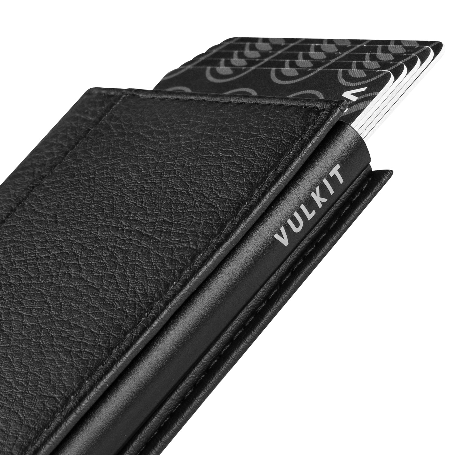 VC205 Men's RFID Blocking Leather Card Holder Wallet with Double ID Windows - Holds 12 Cards, Slim & Secure for Travel, Business & Everyday Use