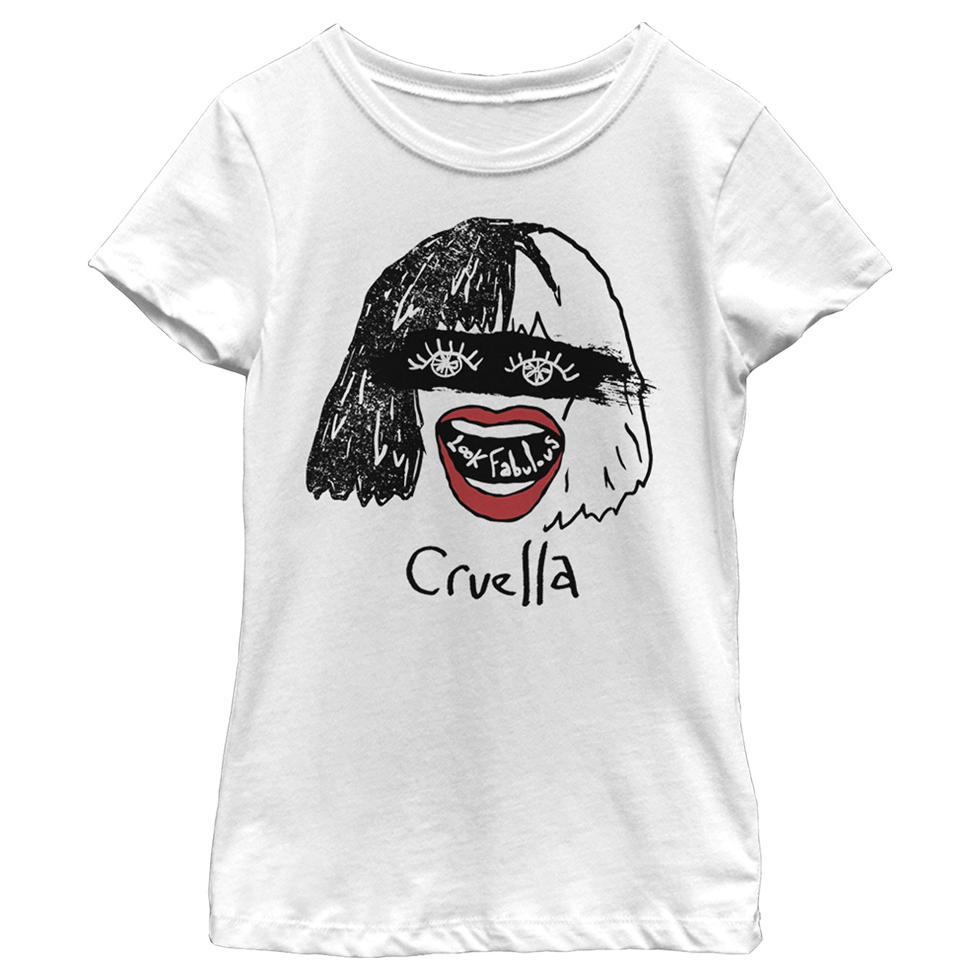 Disney Cruella Girls Tee - Short Sleeve Shirt for Casual Wear