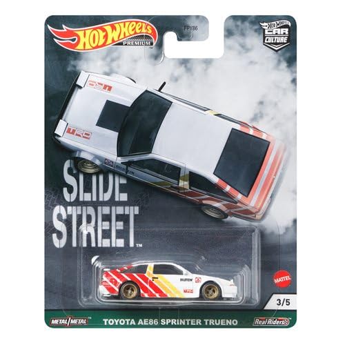 Hot Wheels Premium Car Culture Slide Street Slidewayz 5-Piece Diecast Car Set - Collectible Toy Cars for Kids & Adults - Perfect for Display, Play & Gifting
