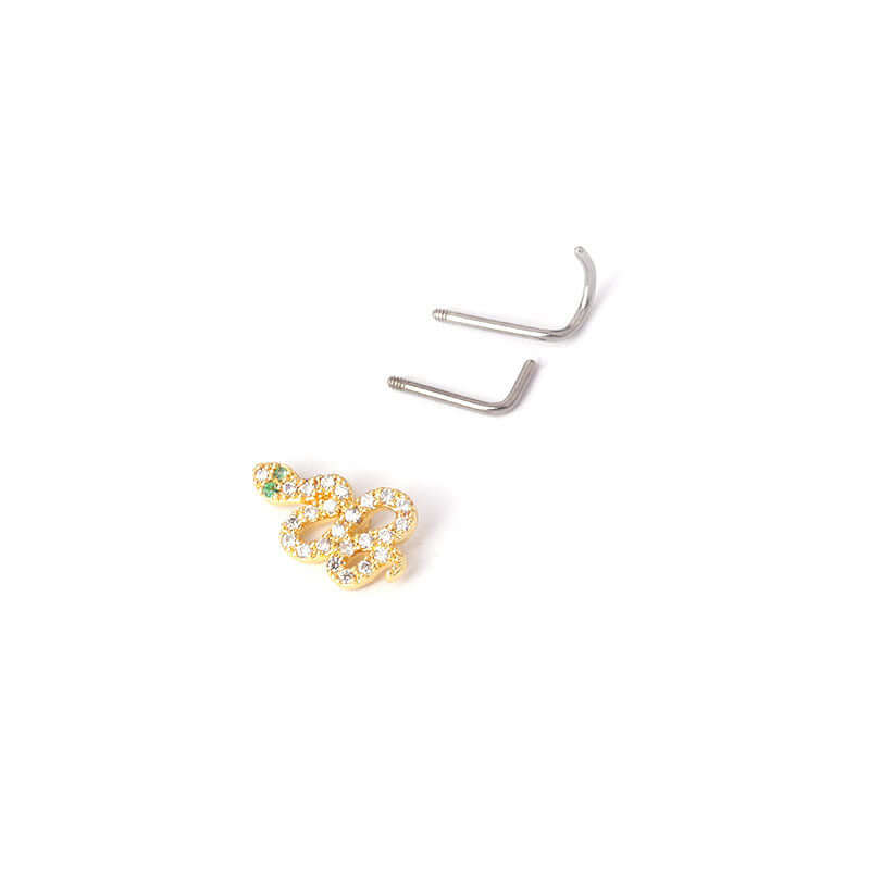 20G L Bend Nose Studs - Hypoallergenic Surgical Steel Nose Ring Piercing Jewelry for Women & Men - Perfect for Cartilage, Septum & Nostril Piercings | HSPJ632