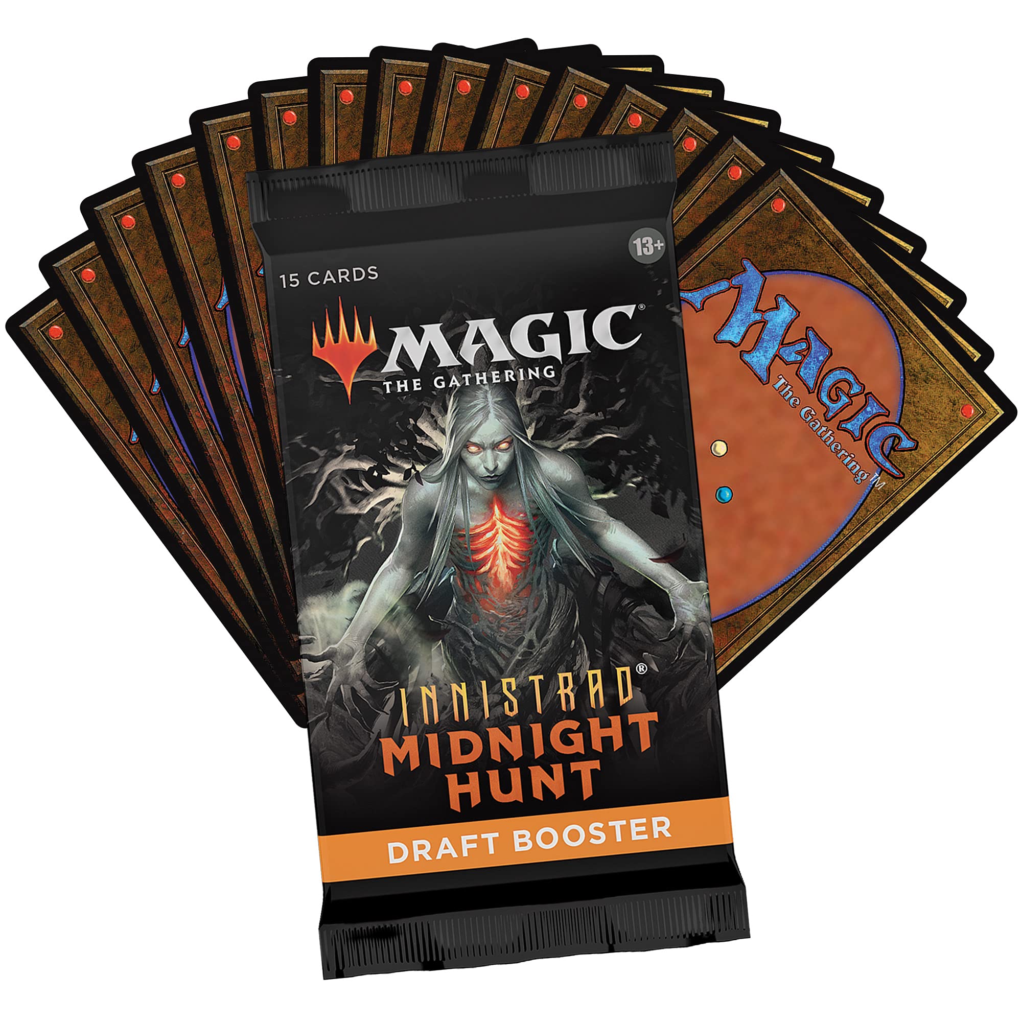 Magic: The Gathering Innistrad: Midnight Hunt Draft Booster Box - 36 Packs (540 Cards) | MTG Collector's Edition, Trading Card Game for Deck Building & Strategy Play | Perfect for Game Nights, Tournaments & Gifts