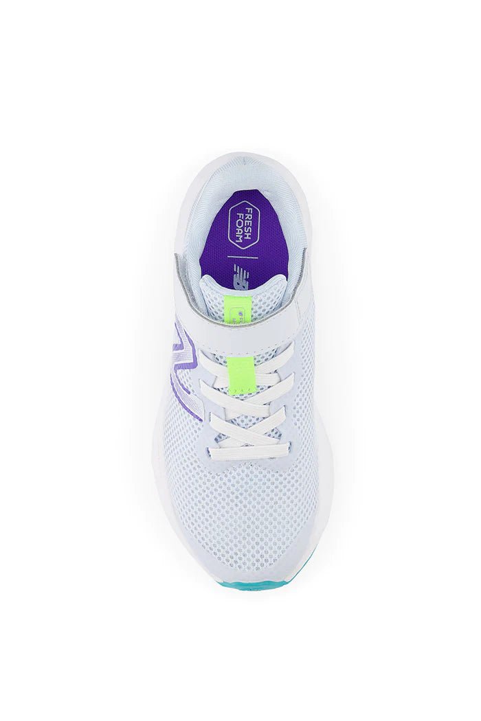 New Balance Kids Arishi V4 Running Shoes - Light Blue/White | Comfortable Sneakers for Boys & Girls | Perfect for School, Sports & Daily Activities