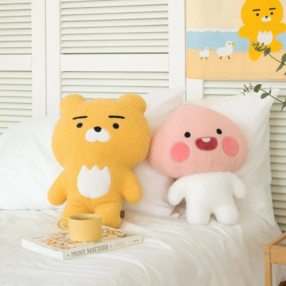KAKAO FRIENDS Plush Doll Cushion - Soft Stuffed Animal Pillow for Home Decor, Bedroom, Office, and Gift Giving