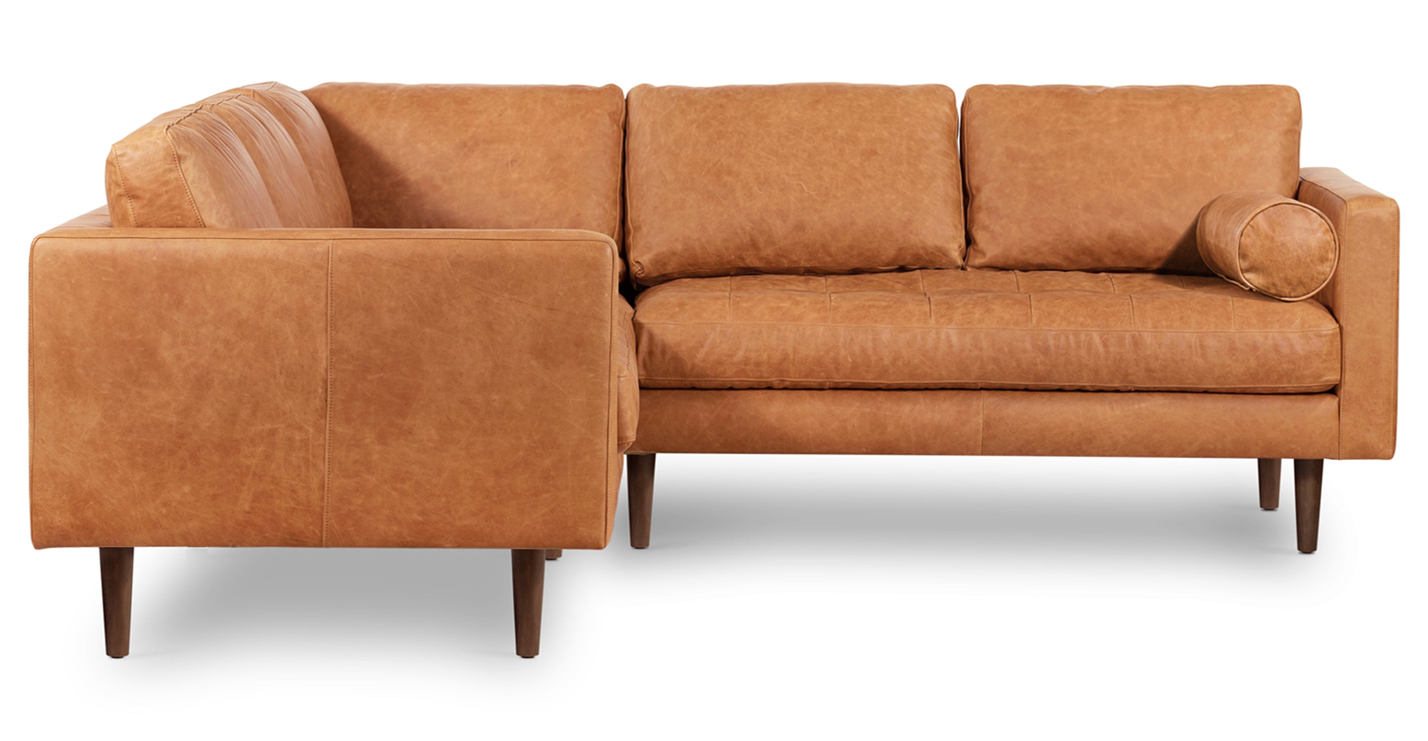 Luxury Napa Leather Corner Sectional Sofa - Modern L-Shaped Couch for Living Room, Home Theater & Office - Soft & Durable Genuine Leather Furniture