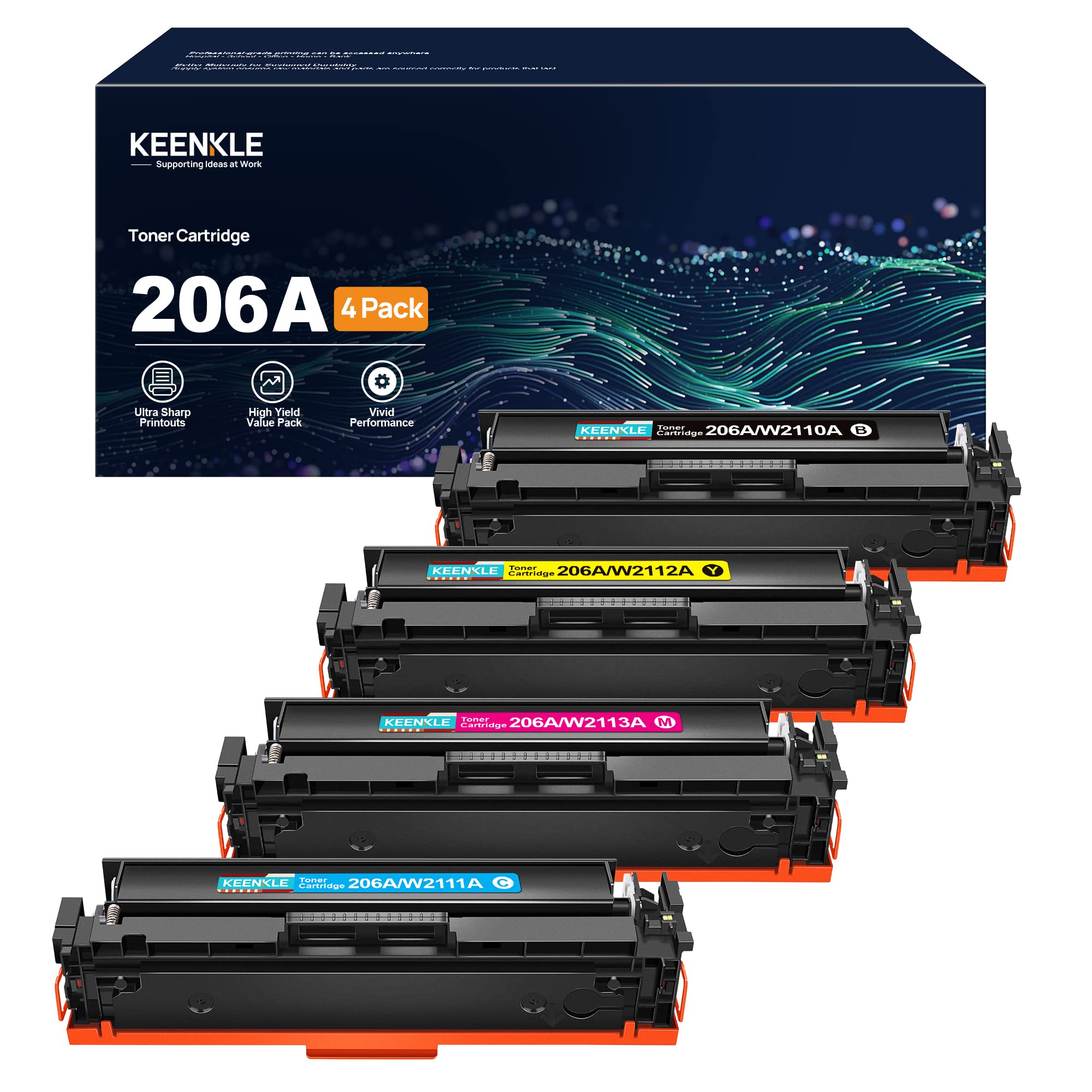Original HP 206A Compatible Toner Cartridge Replacement - High Yield Printing for Office & Home Use | Works with HP LaserJet Pro M404, M426, M428 Series