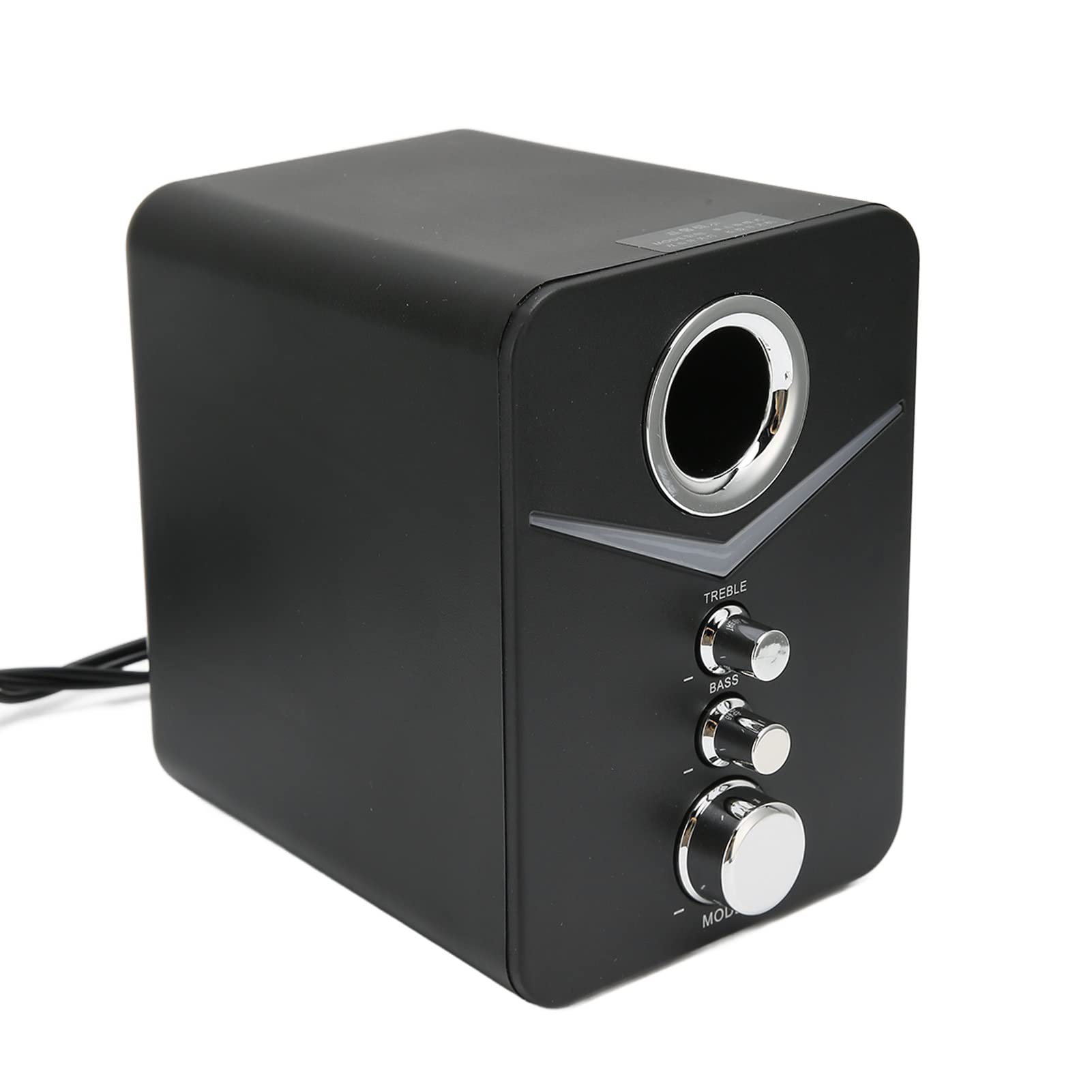 Premium 2.1 Channel Bluetooth Computer Speaker with Deep Bass - Mini Desktop Speaker for PC, Laptop & Phone - 3W LED Wired Speakers (Black LR063682) - Perfect for Home Office, Wedding Parties & Gaming Setups