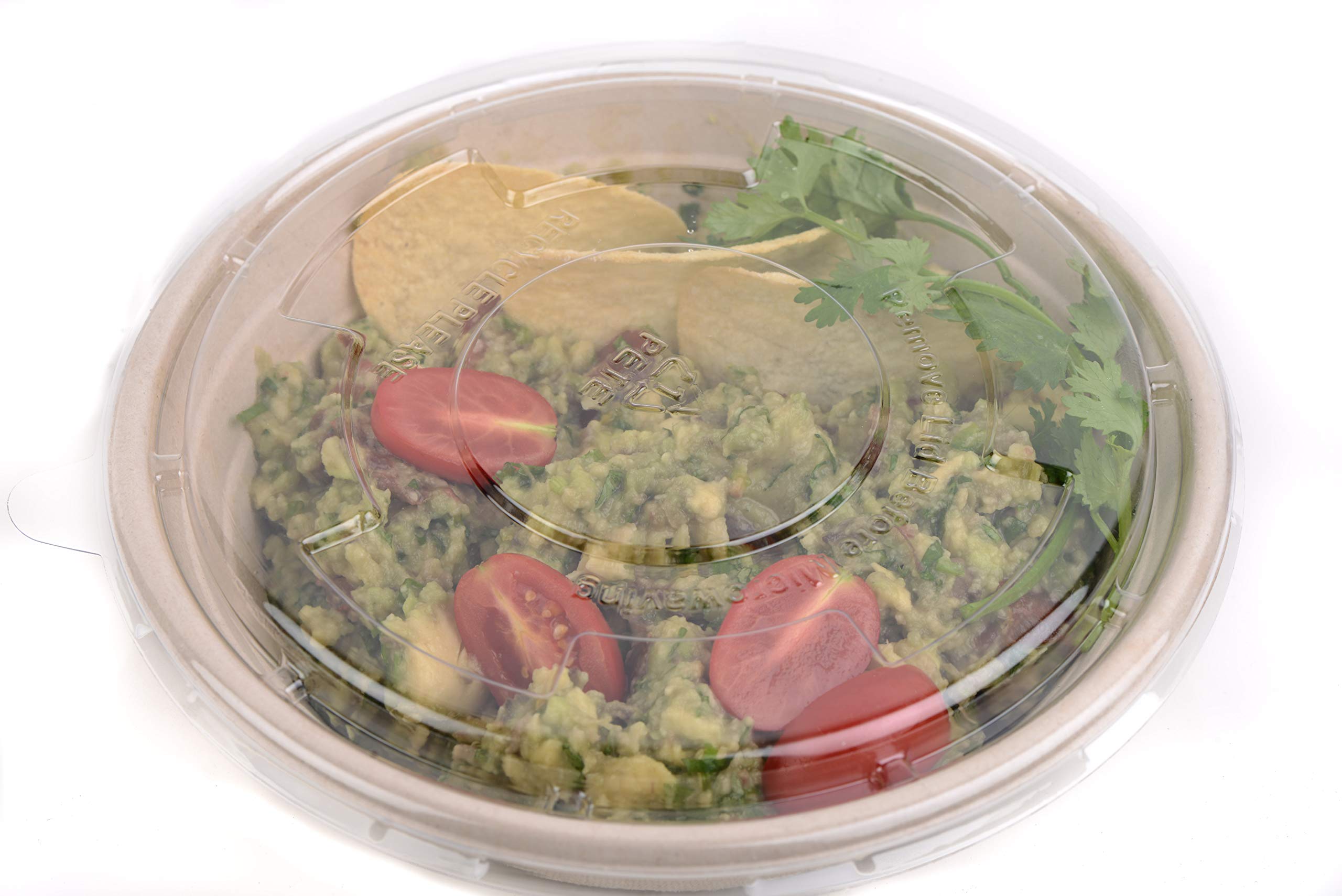 500 Count - 24oz Round Disposable Bowls with Lids & Cutlery Set - Eco-Friendly Compostable Sugarcane Fiber Bowls | Sturdy Biodegradable Alternative to Plastic | Perfect for Parties, Picnics, Takeout & Catering