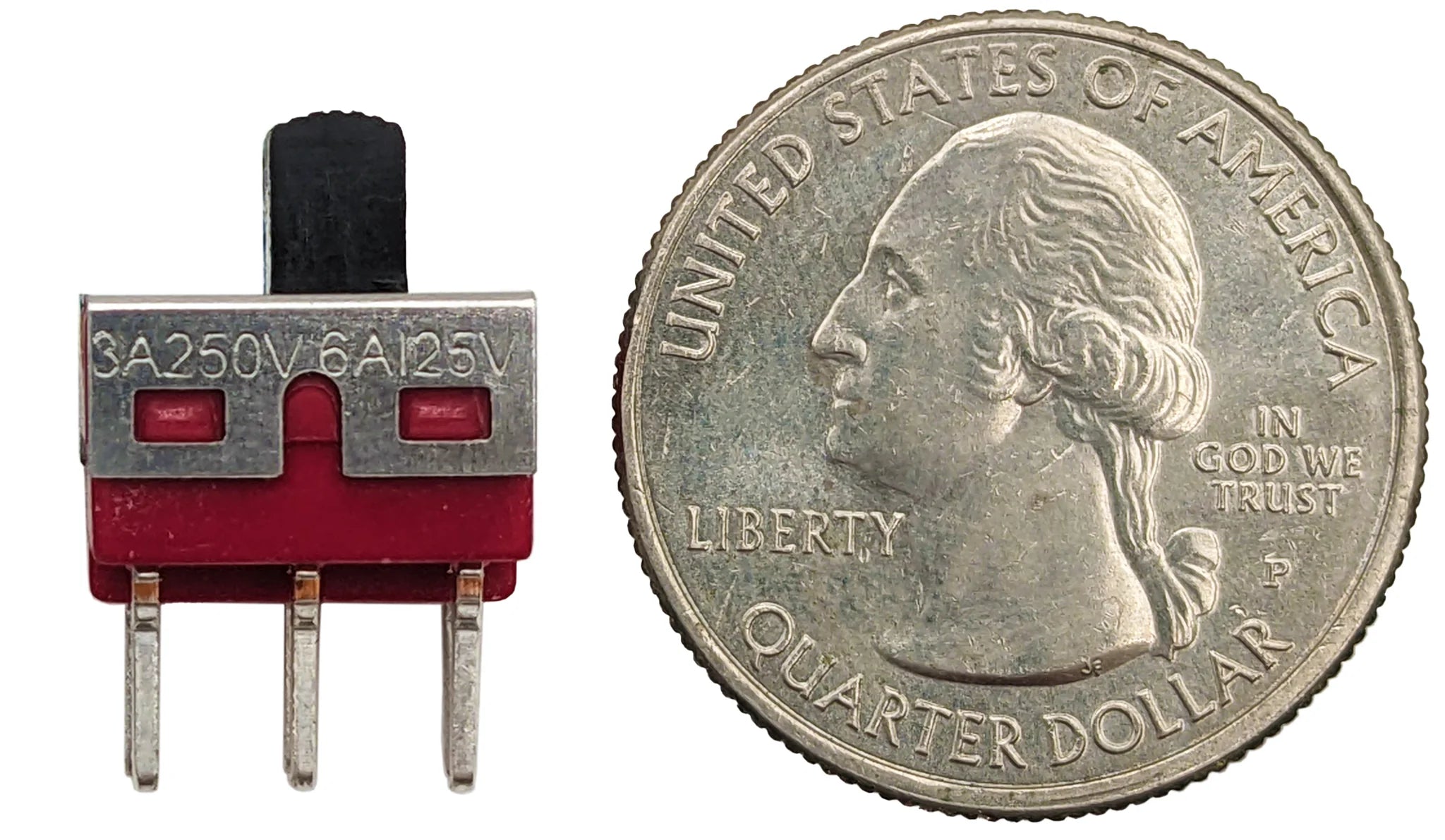 DPDT On-On Mini Slide Switch with PC Leads - 6 Pin (0.45 x 0.50 Inch) - Perfect for DIY Electronics, Guitar Pedals & Circuit Boards
