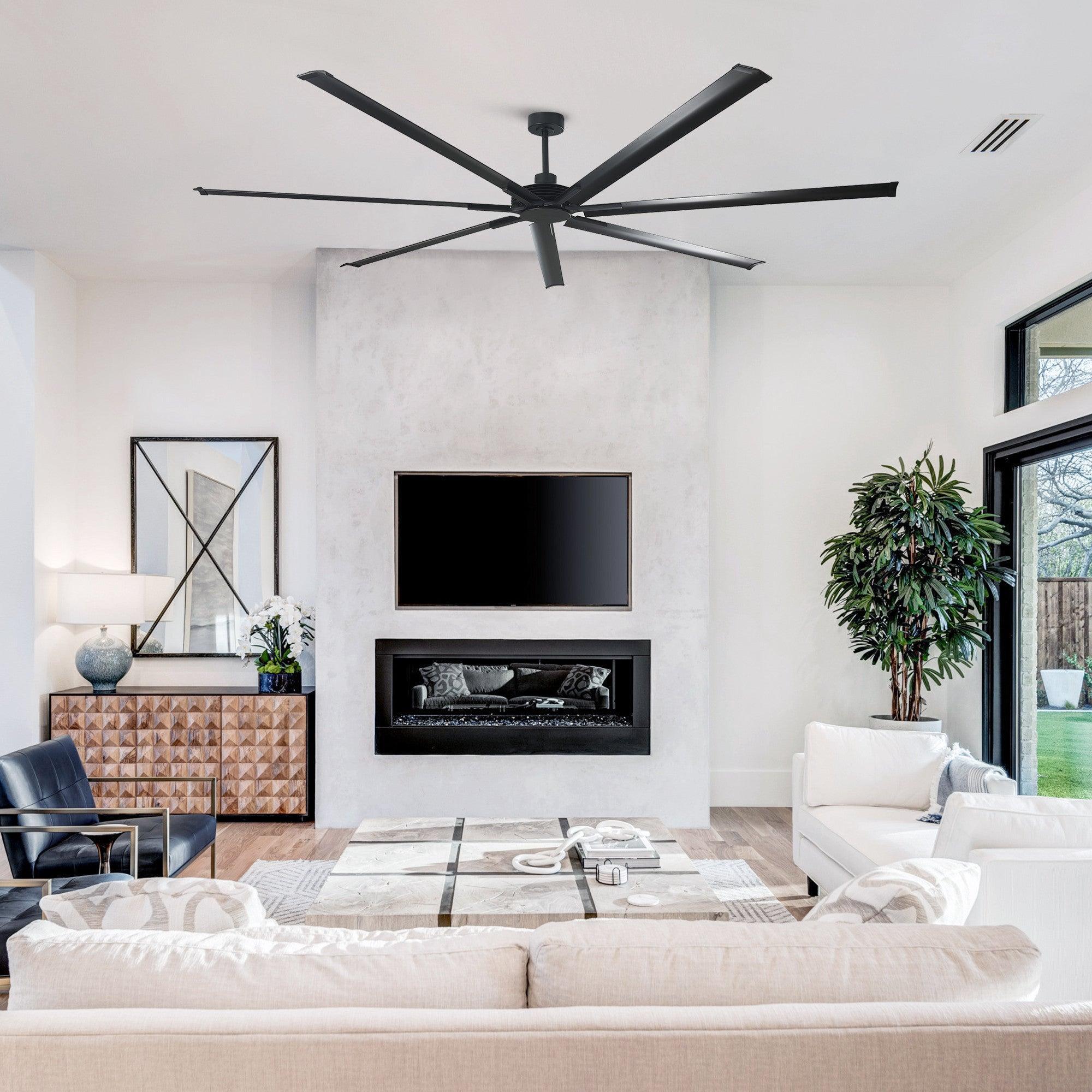 84 Inch & 100 Inch Large Ceiling Fan with Remote Control - Energy Efficient Quiet DC Motor for Living Room, Bedroom, Patio Outdoor Use