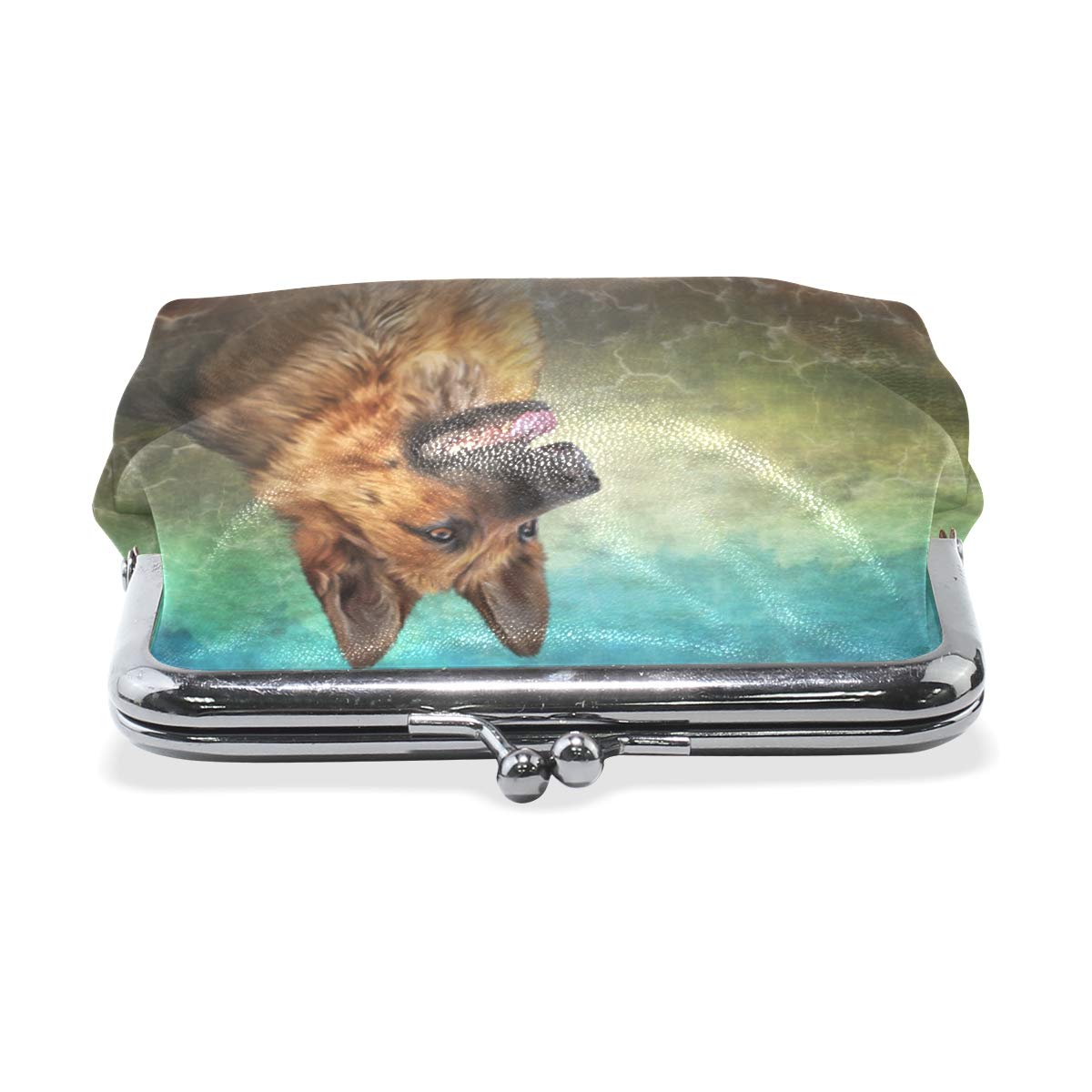 Vintage Retro Women's Coin Purse with Kiss-lock Closure - Small Leather Wallet for Cash & Cards - Perfect for Everyday Use, Travel & Gift Giving