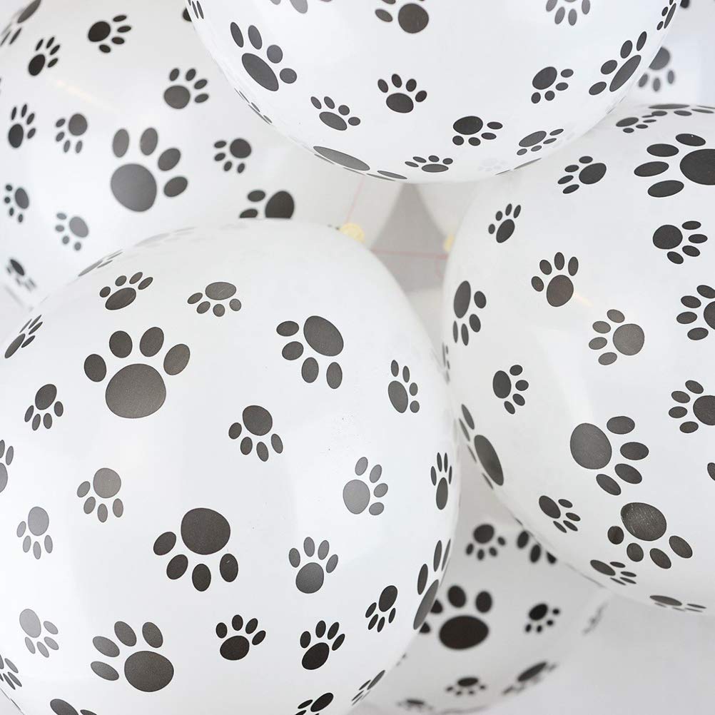 12pcs Dog Paw Print Latex Balloons - Pet Themed Party Decorations for Kids Birthday, Baby Shower & Animal Lovers | Helium Ready Balloons for Indoor/Outdoor Decor