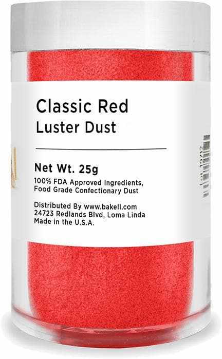 Christmas Collection Edible Luster Dust Combo Pack B - 8 Piece Set (25g Jars) for Cake Decorating, Cookie Art & Dessert Toppings