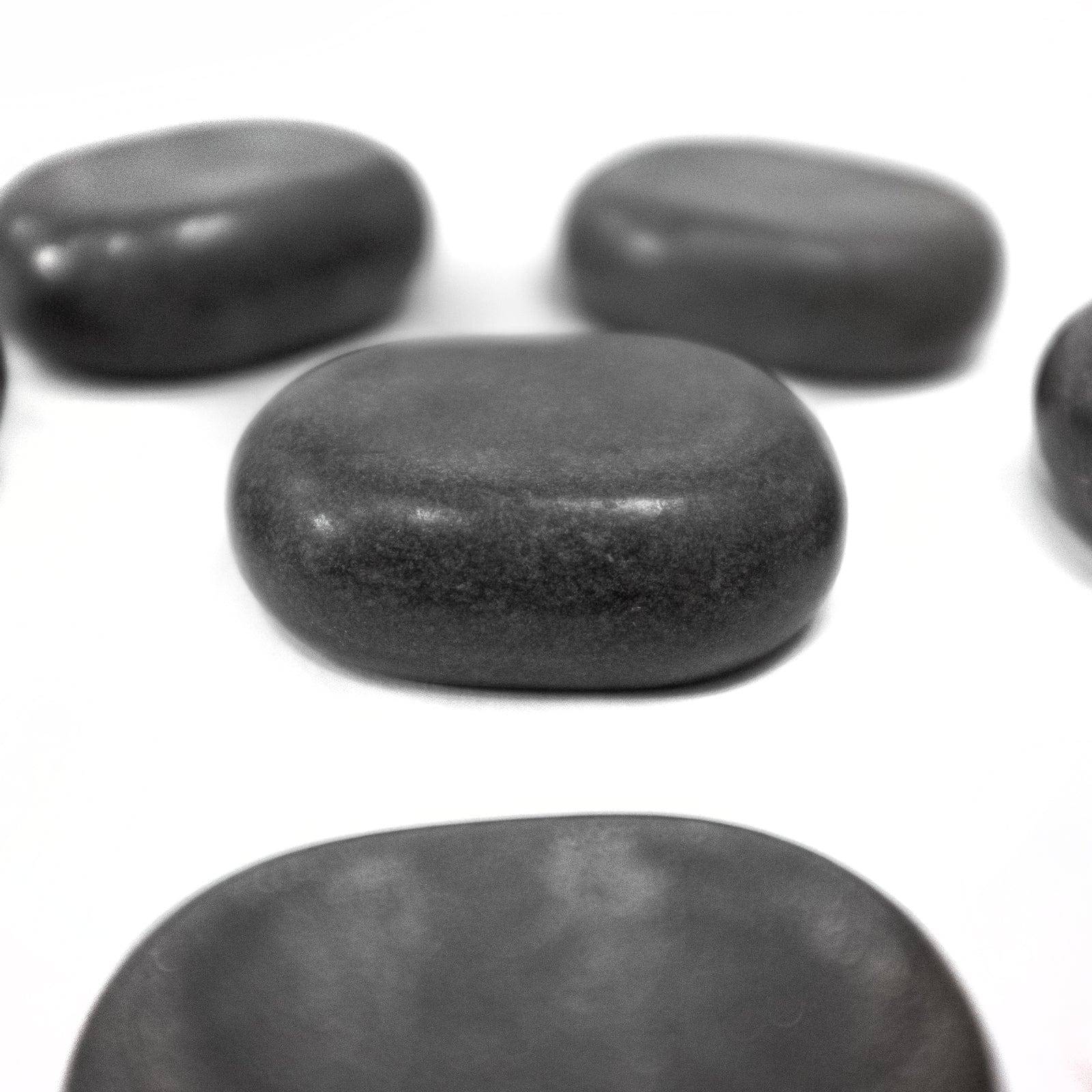 Dermalogic Oval Massage Stone Set for Face & Body - Relaxing Spa & Lymphatic Drainage Therapy at Home