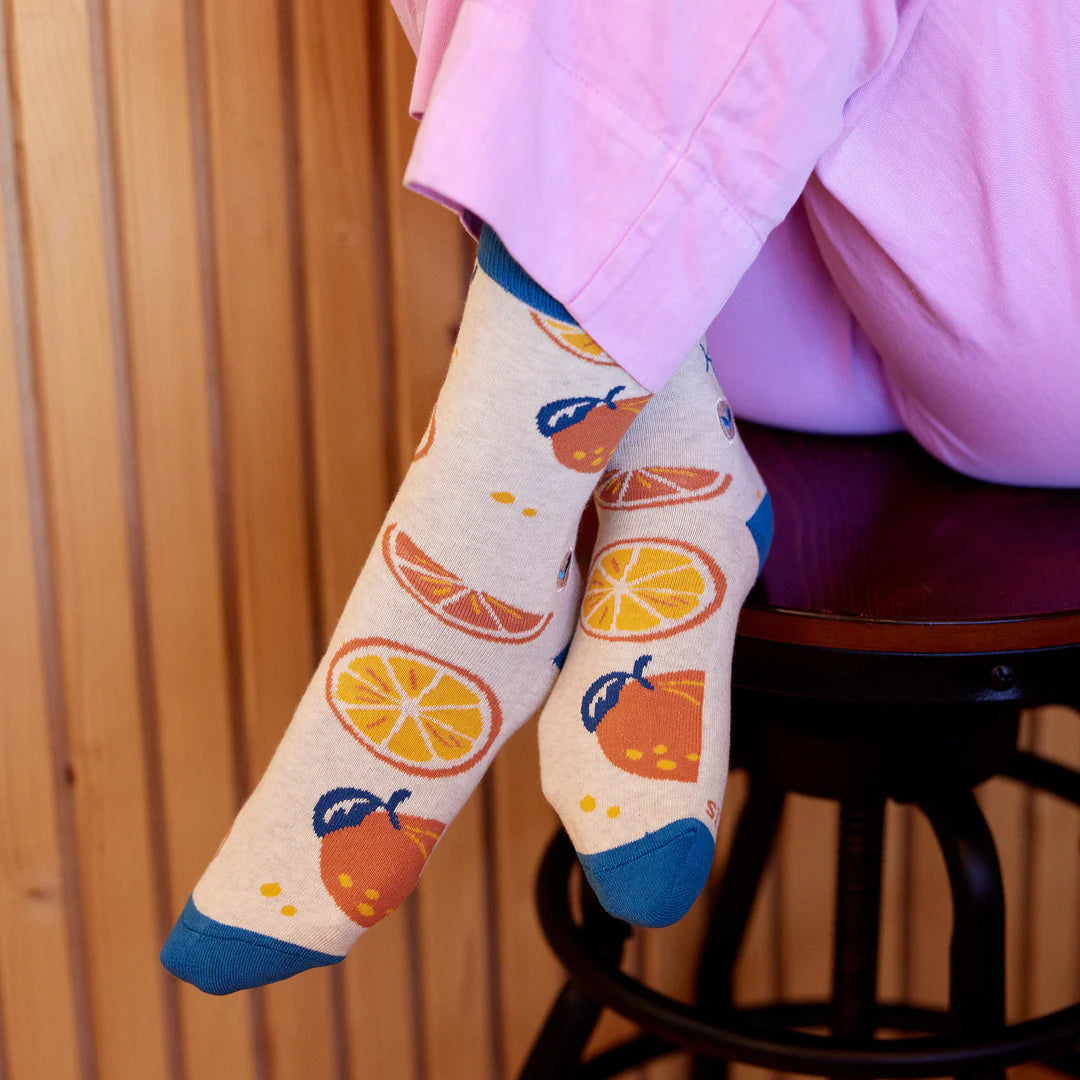Conscious Step Eco-Friendly Socks - Plant Trees with Every Purchase | Orange Color | Perfect for Hiking, Running & Everyday Wear