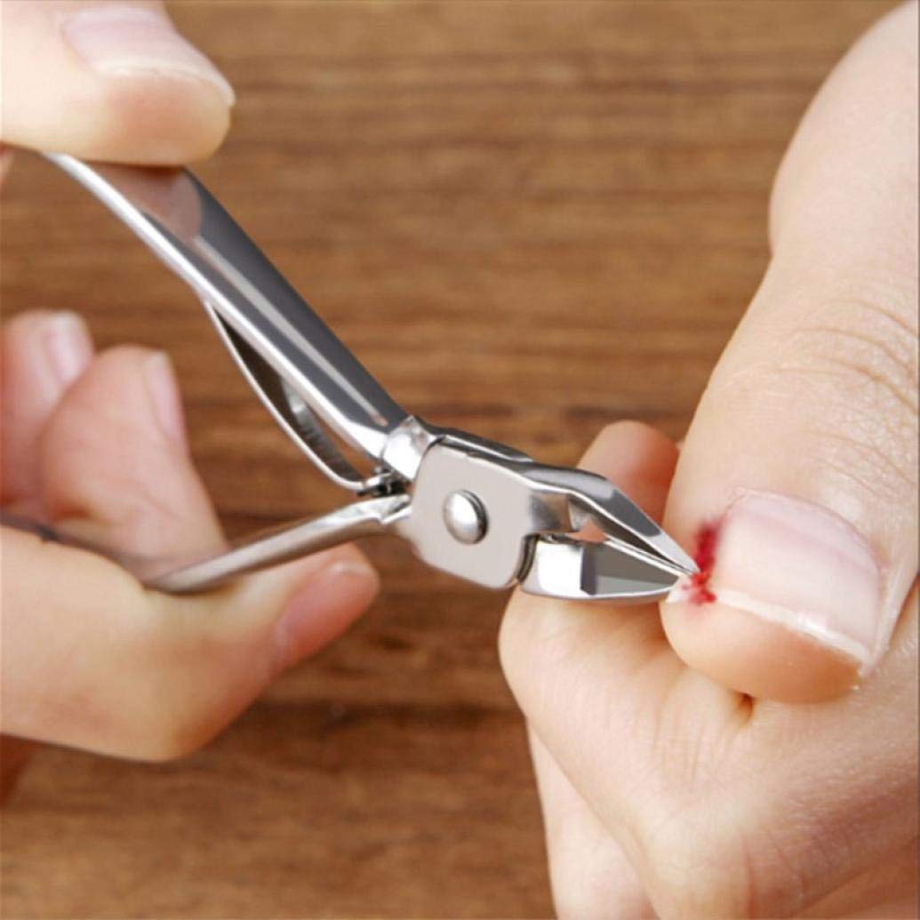 ZAUKY Professional Toe Nail Correction Nippers - Stainless Steel Clipper Cutters for Dead Skin & Dirt Removal - Pedicure Care Tool (Silver) - Perfect for Home Manicure, Salon Use & Foot Care Routine
