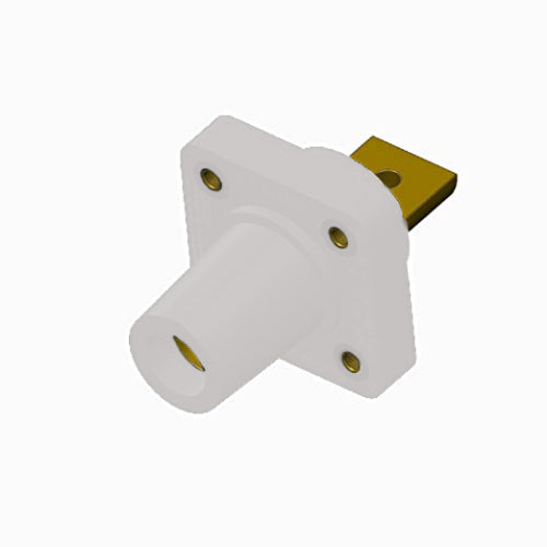 Marinco 400A 90 Degree Panel Mount Battery Cable Connector - 2/0 & 4/0 AWG - Heavy Duty Marine & RV Electrical Connection for Boats, Solar Systems, and Off-Grid Power Applications