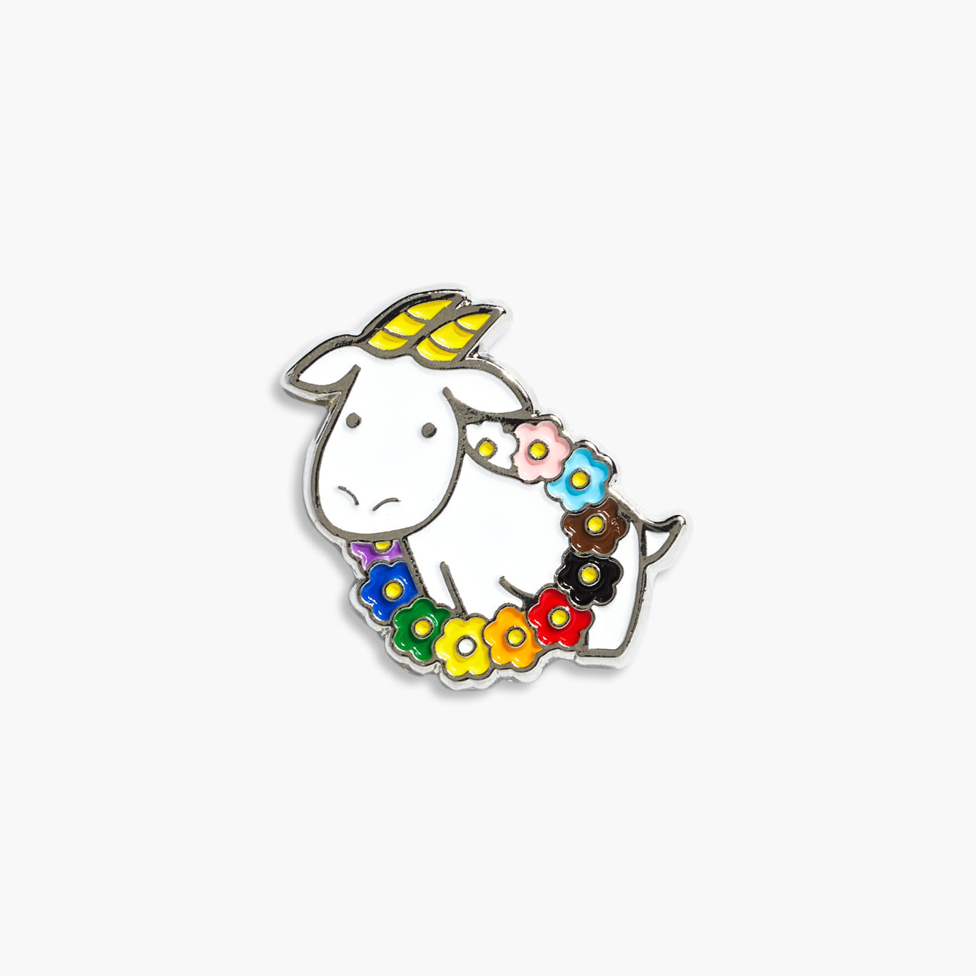 Pride Rainbow Goat Enamel Pin - LGBTQ+ Pride Accessory for Backpacks, Jackets & Hats - Show Your Support in Style