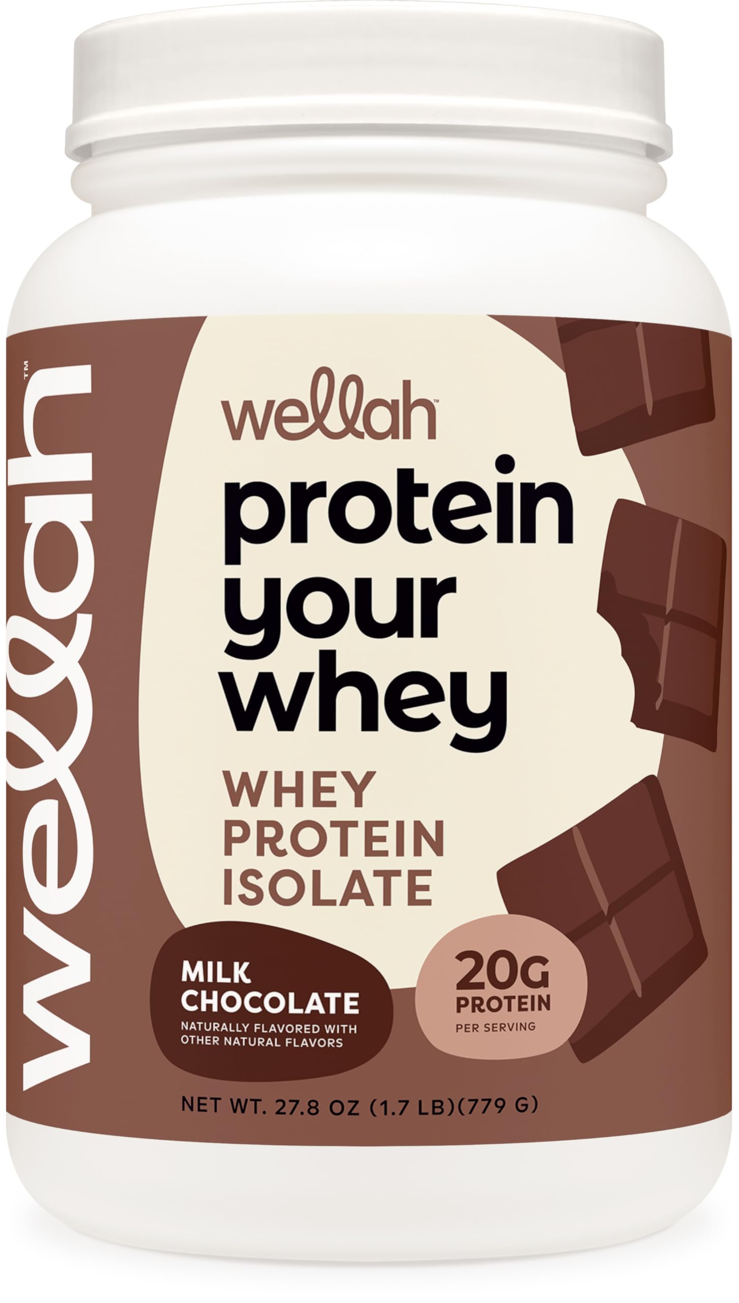 Premium Whey Protein Isolate Powder - 30 Servings, Delicious Milk Chocolate Flavor for Muscle Recovery & Growth | Ideal for Post-Workout Shakes, Smoothies & Healthy Breakfasts