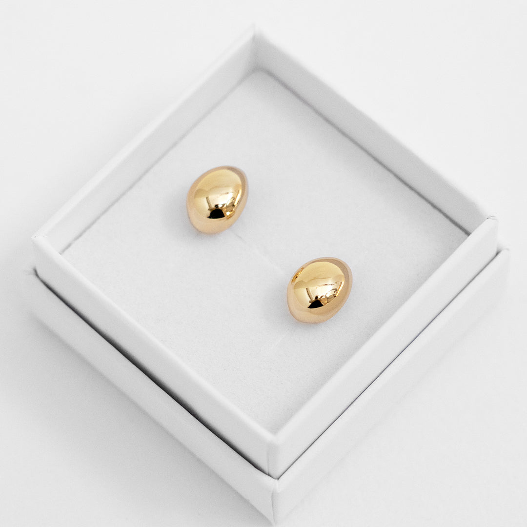 Cyrus Stud Earrings for Women - 14K Gold Plated Cubic Zirconia Studs - Perfect for Everyday Wear, Gift Giving & Special Occasions