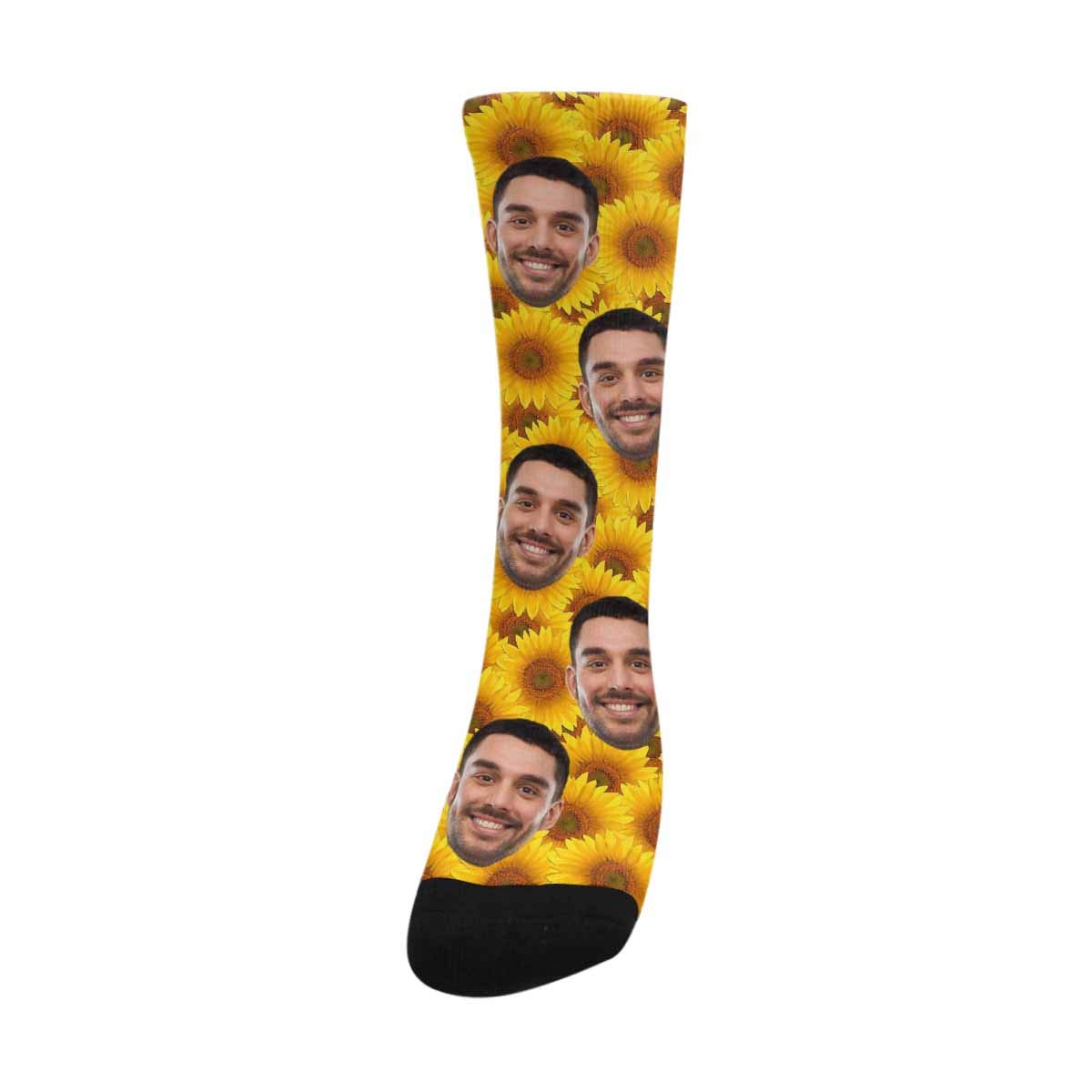 Custom Photo Print Sublimated Crew Socks - Personalized Funny Face Socks for Men & Women - Perfect for Gifts, Cosplay, and Sports Enthusiasts