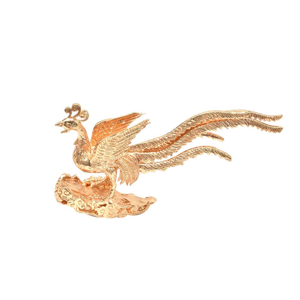 Golden Phoenix Hairpin - Elegant Bridal Hair Accessory for Women, Vintage Hanfu Hair Jewelry, Hairband & Hairpin Supplies for Weddings & Cosplay