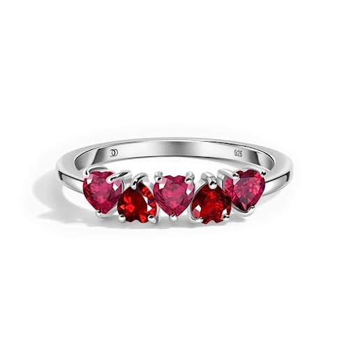 Silver Ruby Garnet Ring - Crush on You