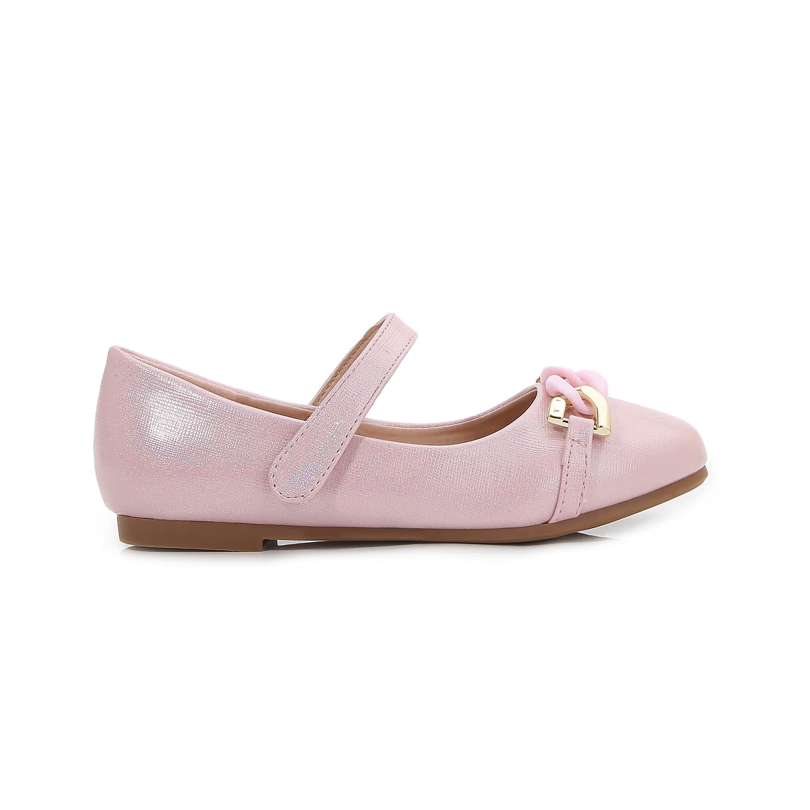 Girls Round Toe Mary Jane Shoes with Metal Buckle - Slip-On Ballet Flats for Women & Teens | Perfect for School, Parties & Everyday Wear