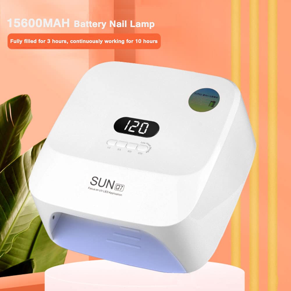48W Cordless LED Gel Nail Lamp - Rechargeable Professional UV Nail Dryer with Wireless Portable Design for Fingernails & Toenails | Perfect for Home Manicures, Salon Use & Travel Nail Care