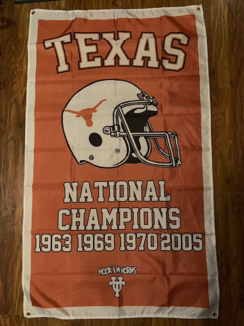 Texas Longhorns Football Dynasty Banner Flag - College Football Decor for Game Day, Tailgating & Fan Cave - Officially Licensed NCAA Merchandise