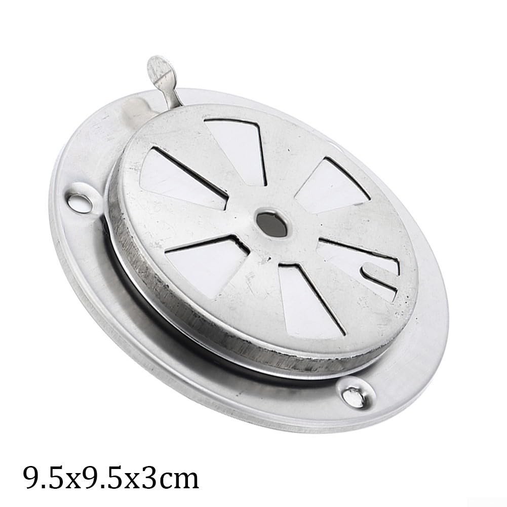 FACULX Stainless Steel BBQ Grill Exhaust Vent Damper - 9.5x9.5x3cm Replacement Air Vent for Outdoor Stoves & Grills - Perfect for Backyard BBQs, Camping & Patio Cooking