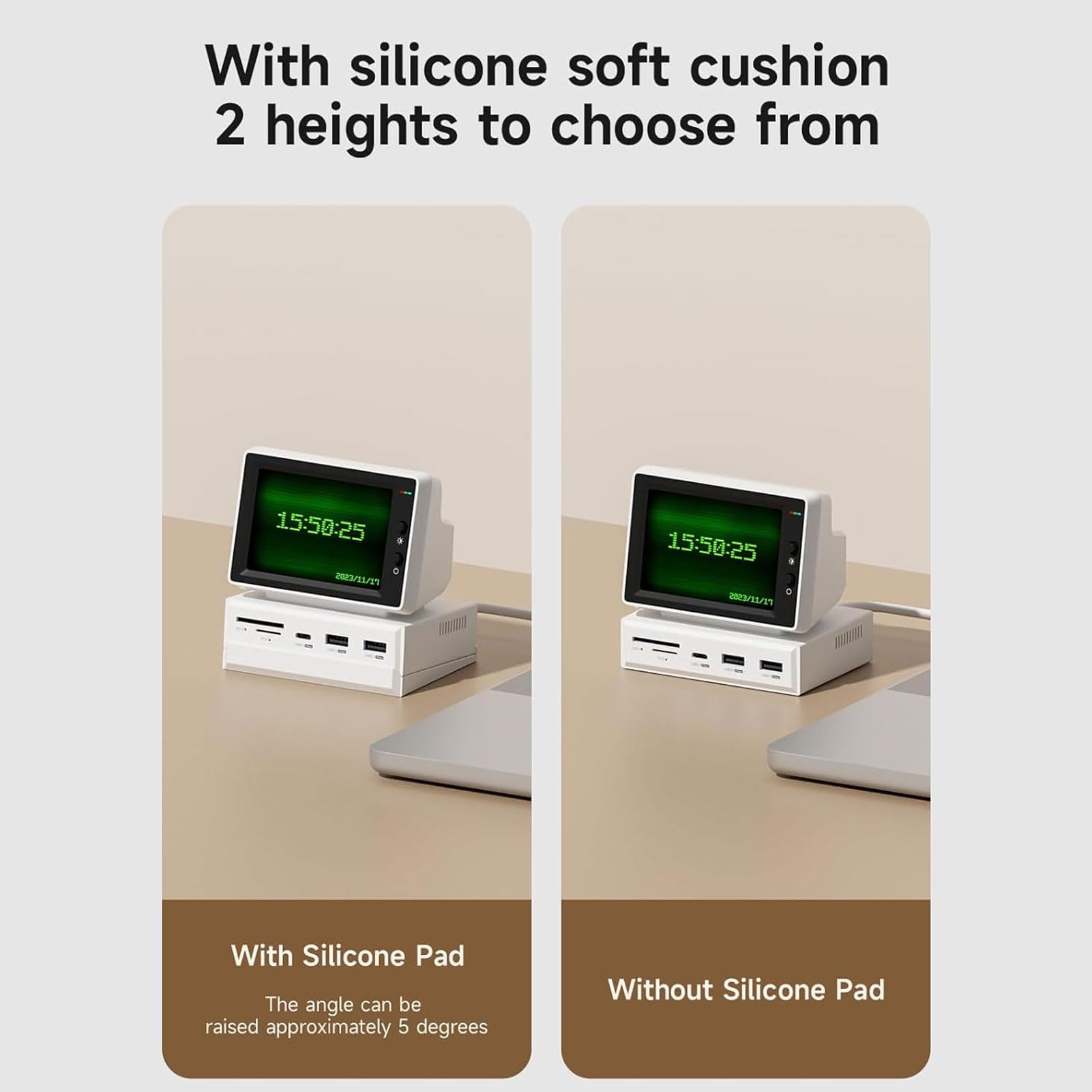 3.5inch IPS USB Mini Screen with USB C Hub - AIDA64 PC CPU RAM HDD Data Monitor, Computer Temperature Display & Secondary LCD Screen for Gaming PC, Workstation, and Home Office Setup
