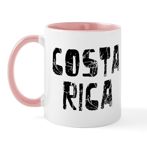 White/Pink Inside - Costa Rica Faded (Black) Mug