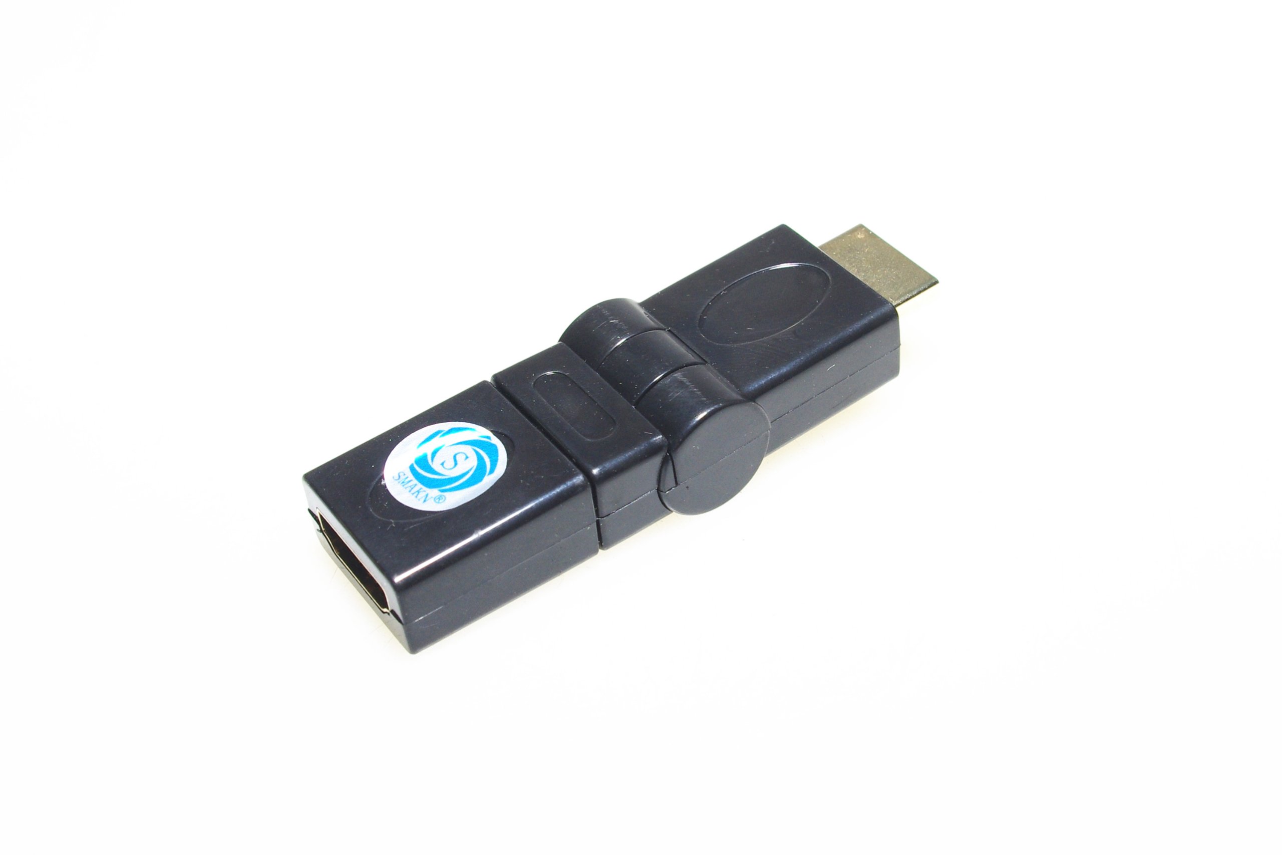 SMAKN 360 Degree Rotating HDMI Male to Female Adapter - Flexible Angle Converter for TV, Monitor, Laptop & Gaming Setup